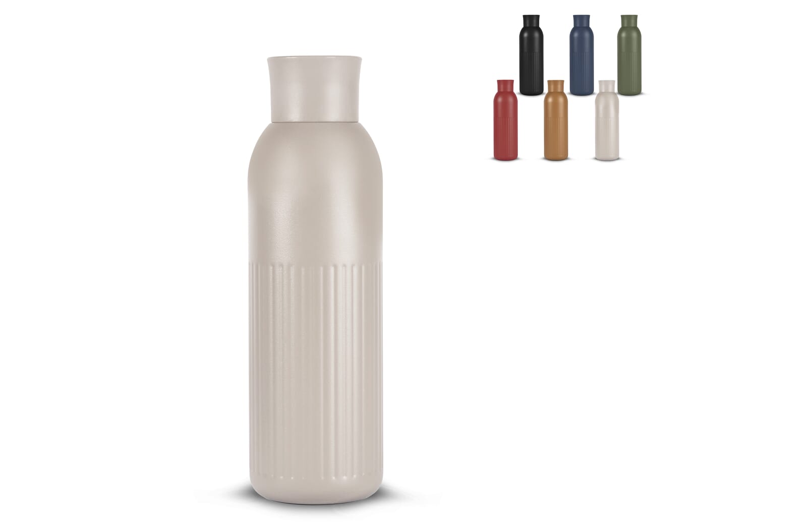 Sagaform Tekla Push stalen fles met druk dop gerecycled) 500 ml bedrukken met logo