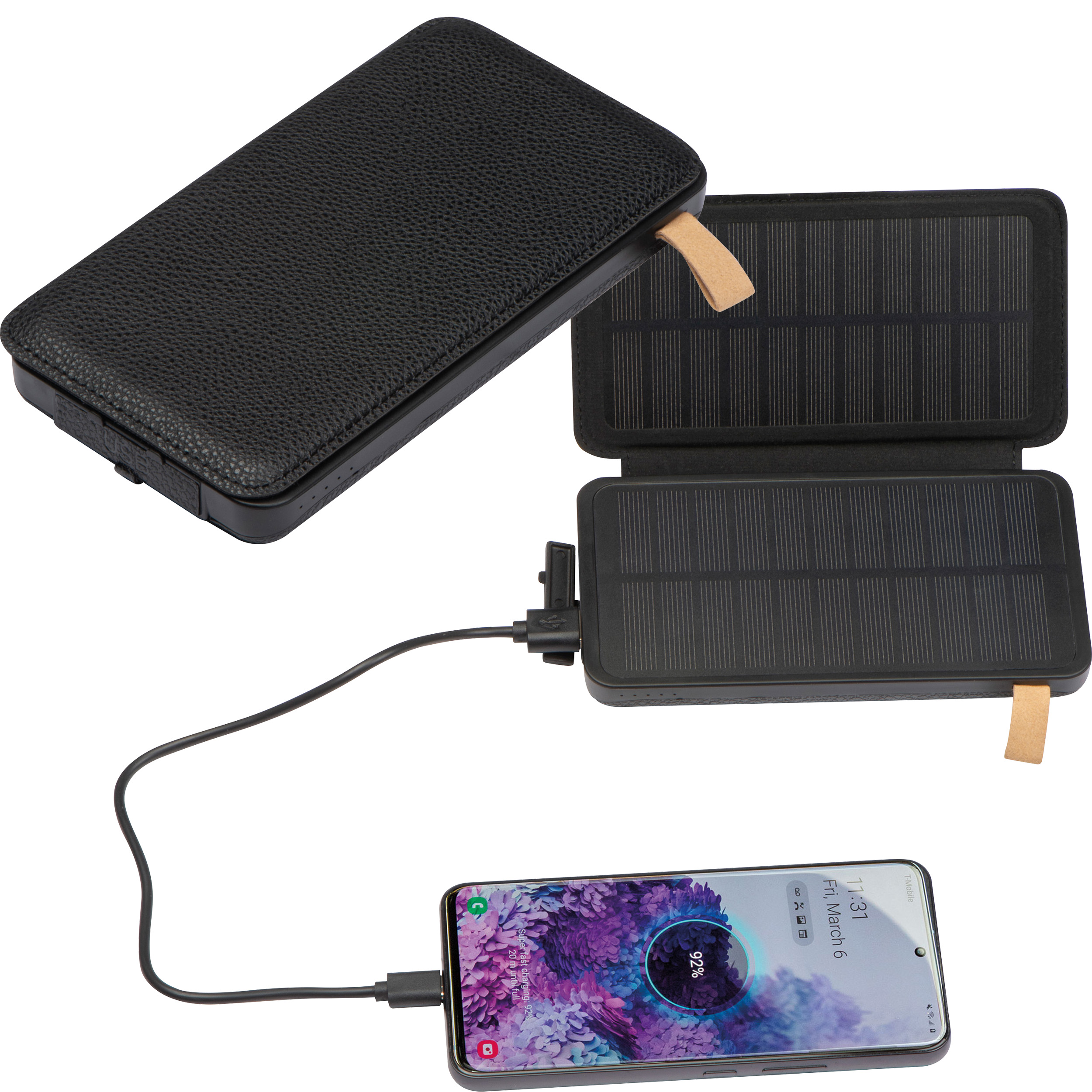 Solarpowerbank 8.000 mAh bedrukken met logo