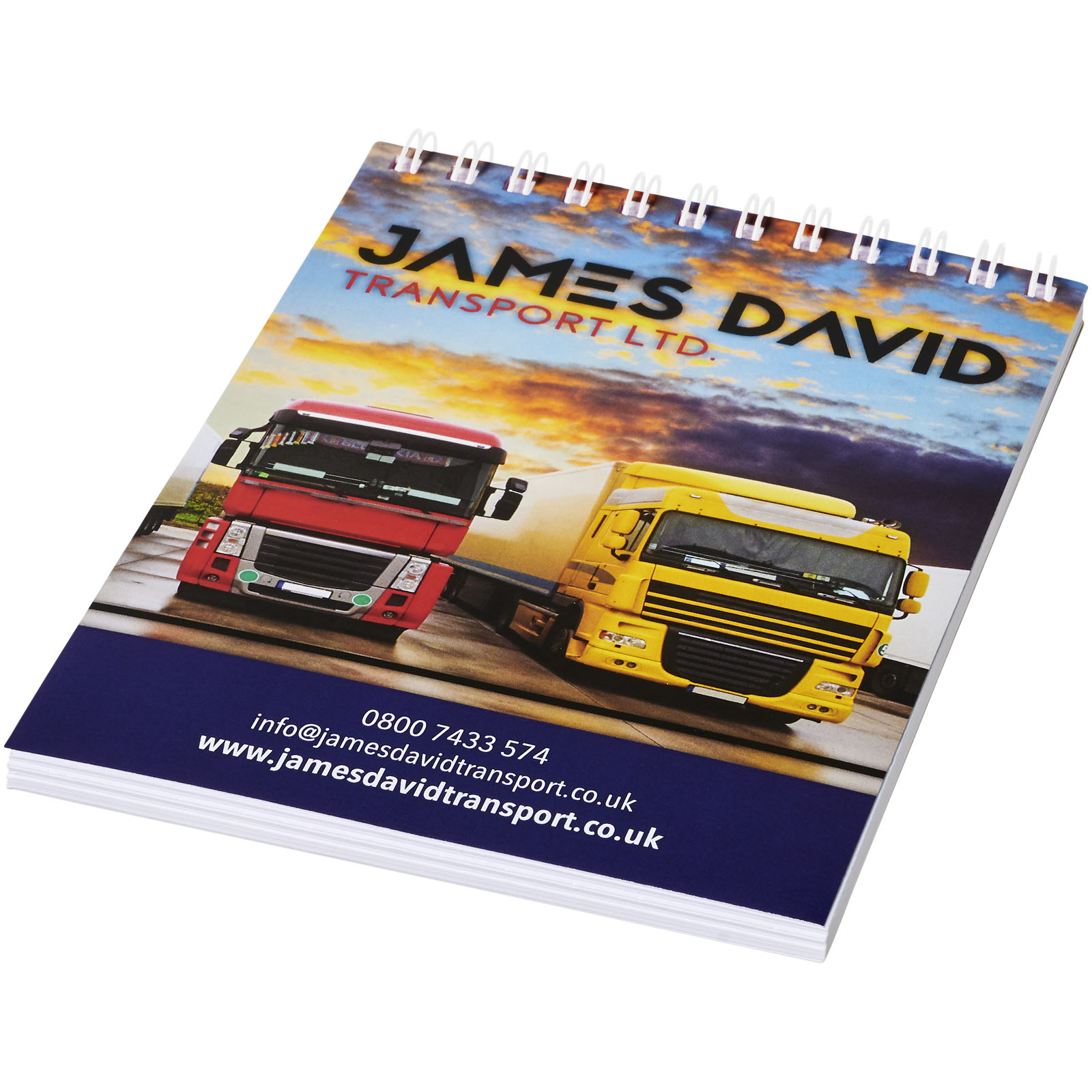 Desk-Mate® A6 spiraal notitieboek bedrukken met logo