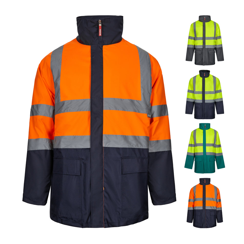 VL JUNO. Tweekleurige 4-in-1 parka (180g/m²) van polyester (100%) met PU-coating bedrukken met logo