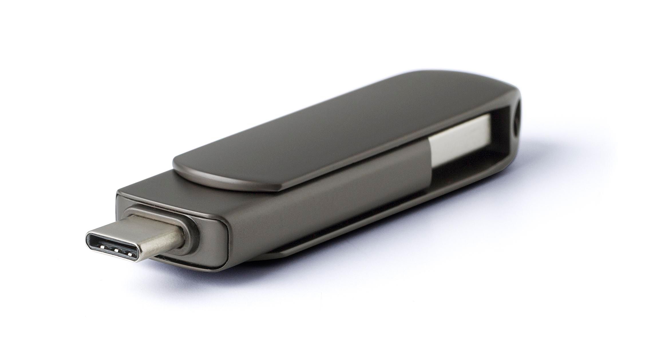 Zinklegering USB-stick Harlow bedrukken met logo