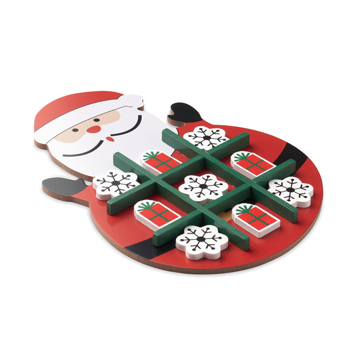 Kerstmis houten tic tac toe bedrukken met logo