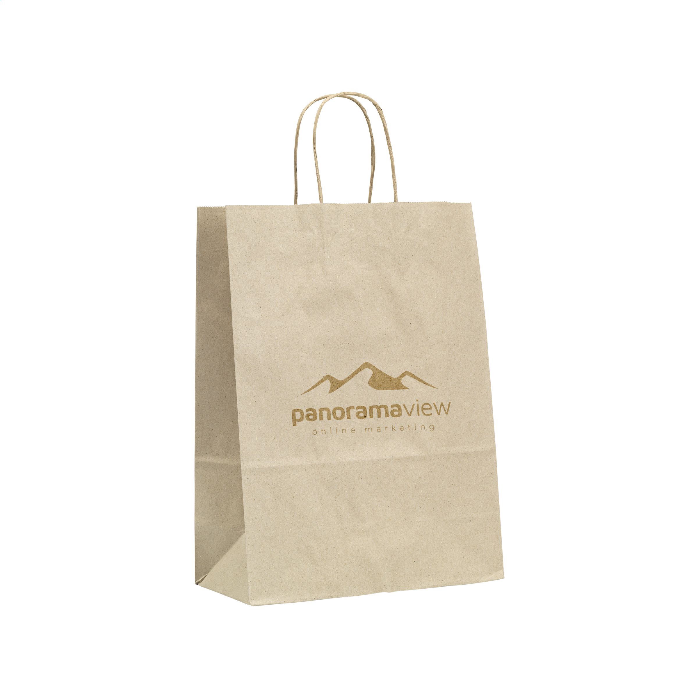 Leaf It Bag Wide gerecycled graspapier (90 g/m²) M bedrukken met logo
