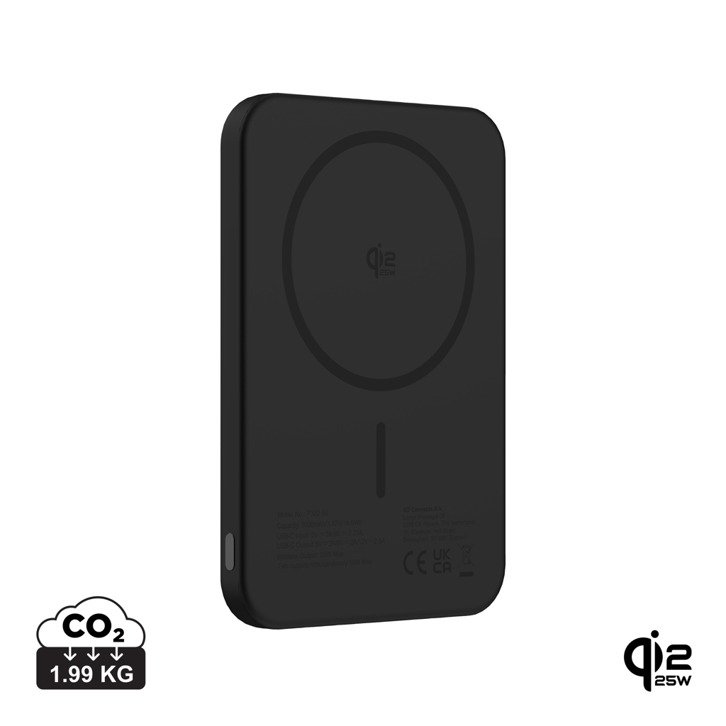 Urban Vitamin Pomona 5000mAh Qi2.2 25W magnetische powerbank bedrukken met logo