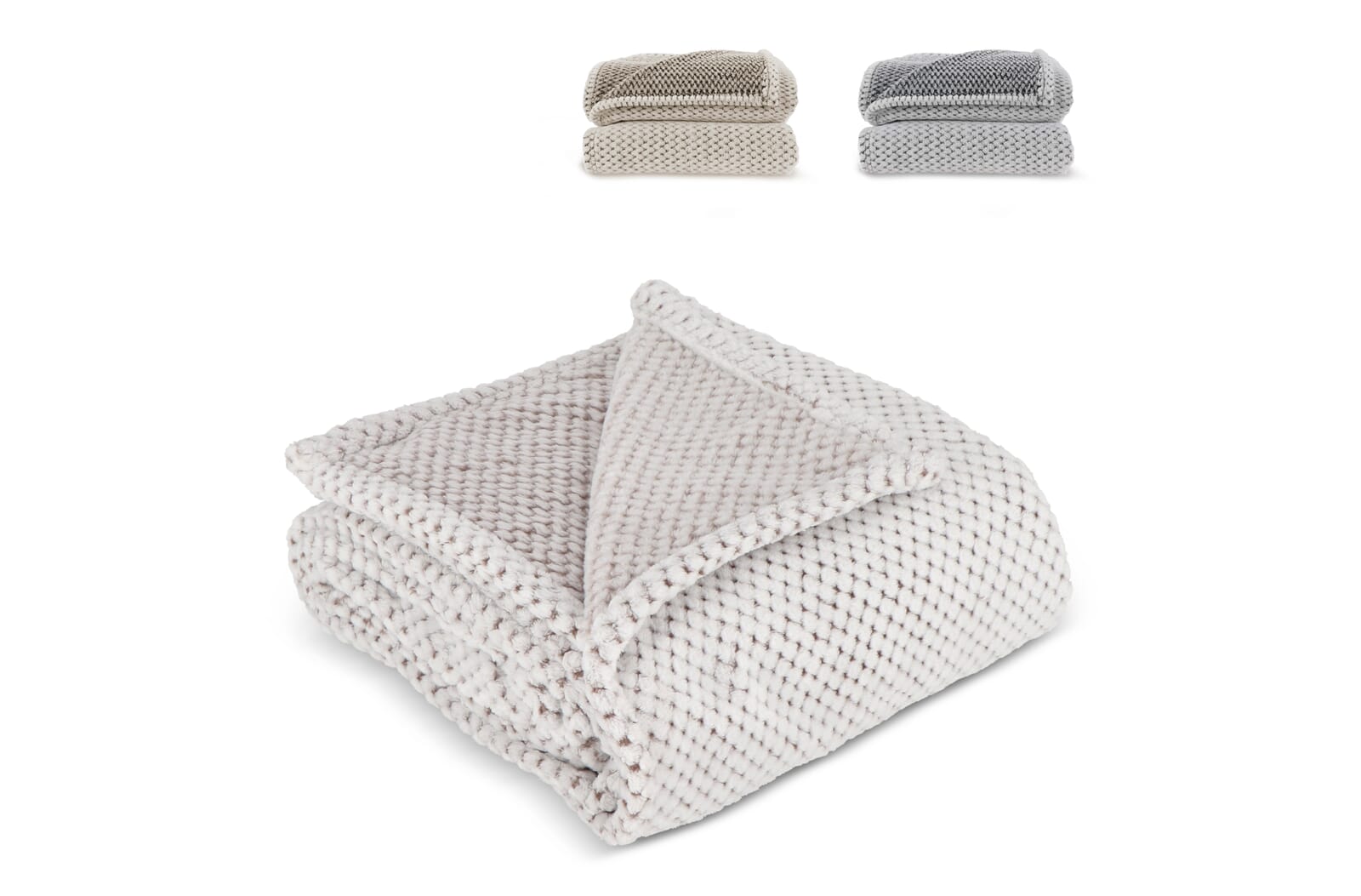 Sagaform Anni R-PET fleece deken  bedrukken met logo