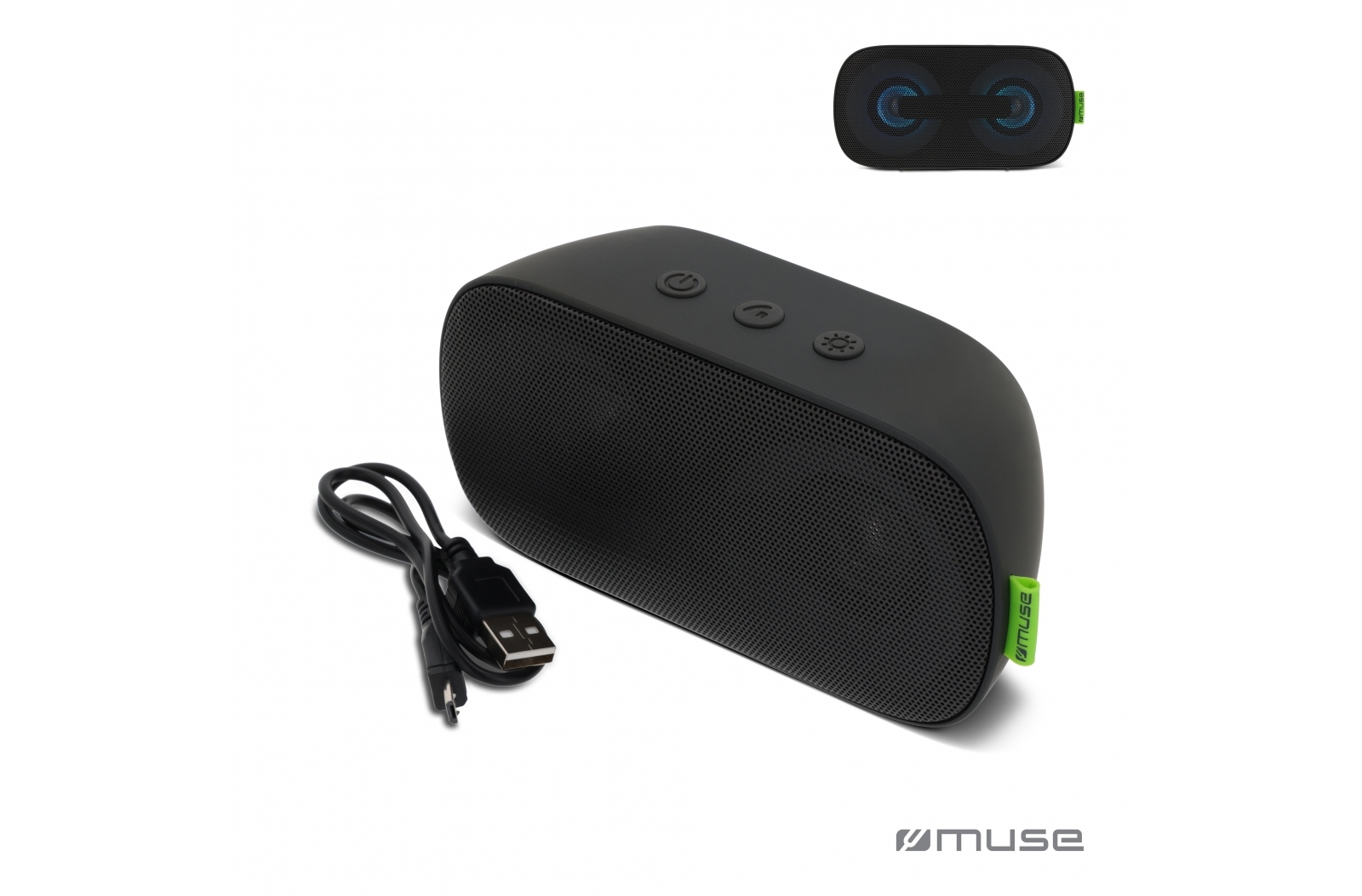 M-370 DJ | Muse 6W Bluetooth Speaker With Ambiance Light bedrukken met logo
