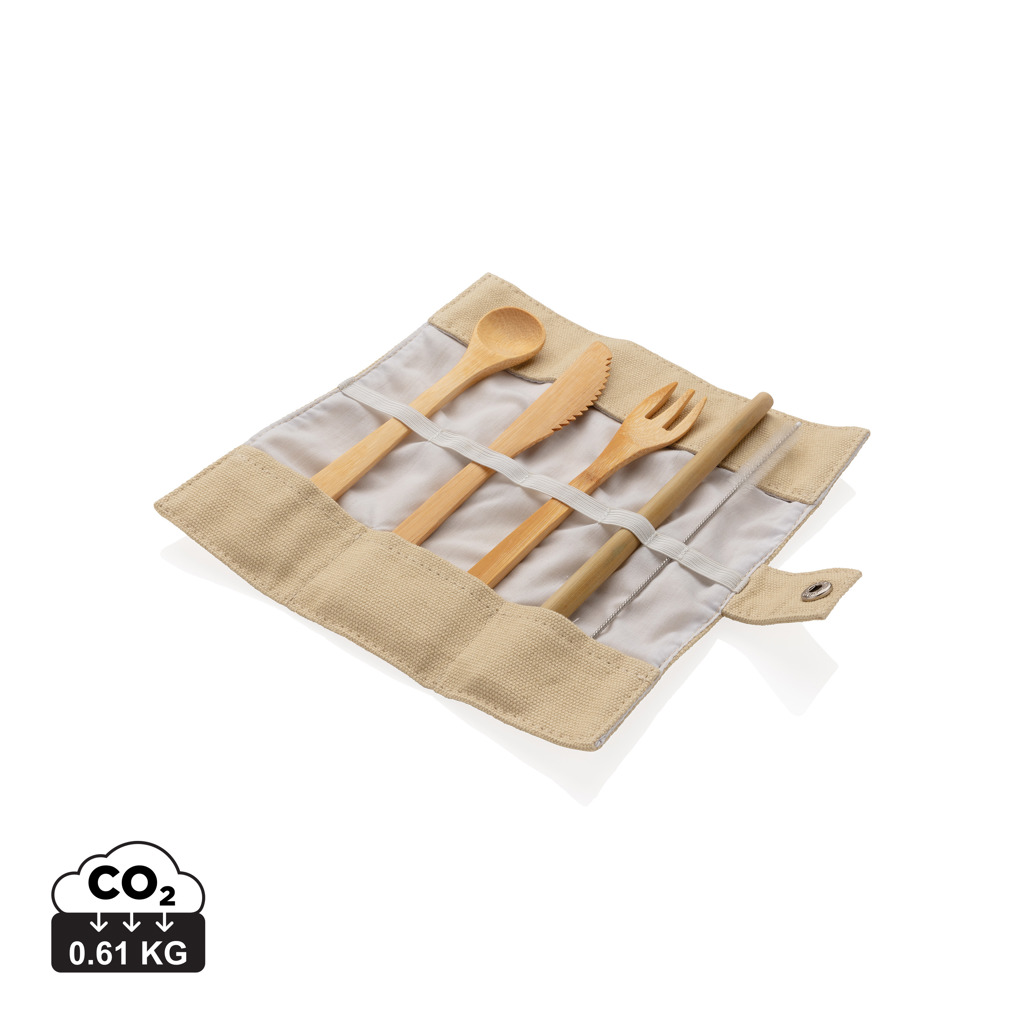 ECO Cutlery bamboe reisbestekset bedrukken met logo