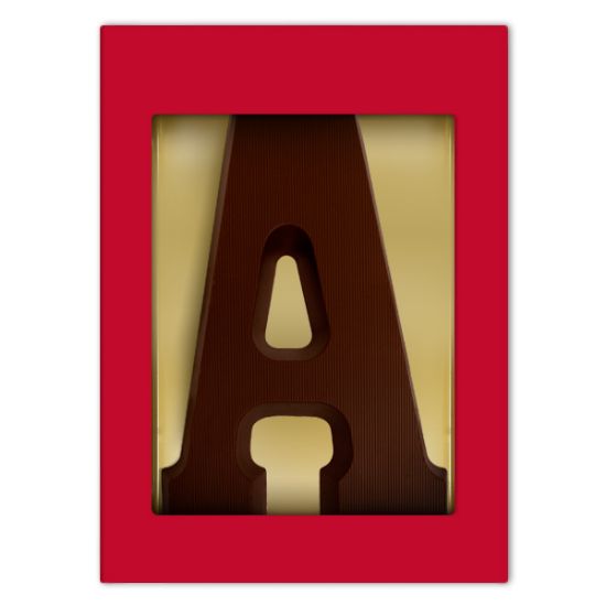 Chocoladeletter puur (80 gram) bedrukken met logo