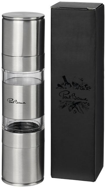 Paul Bocuse Dual RVS peper- en zoutmolen bedrukken met logo