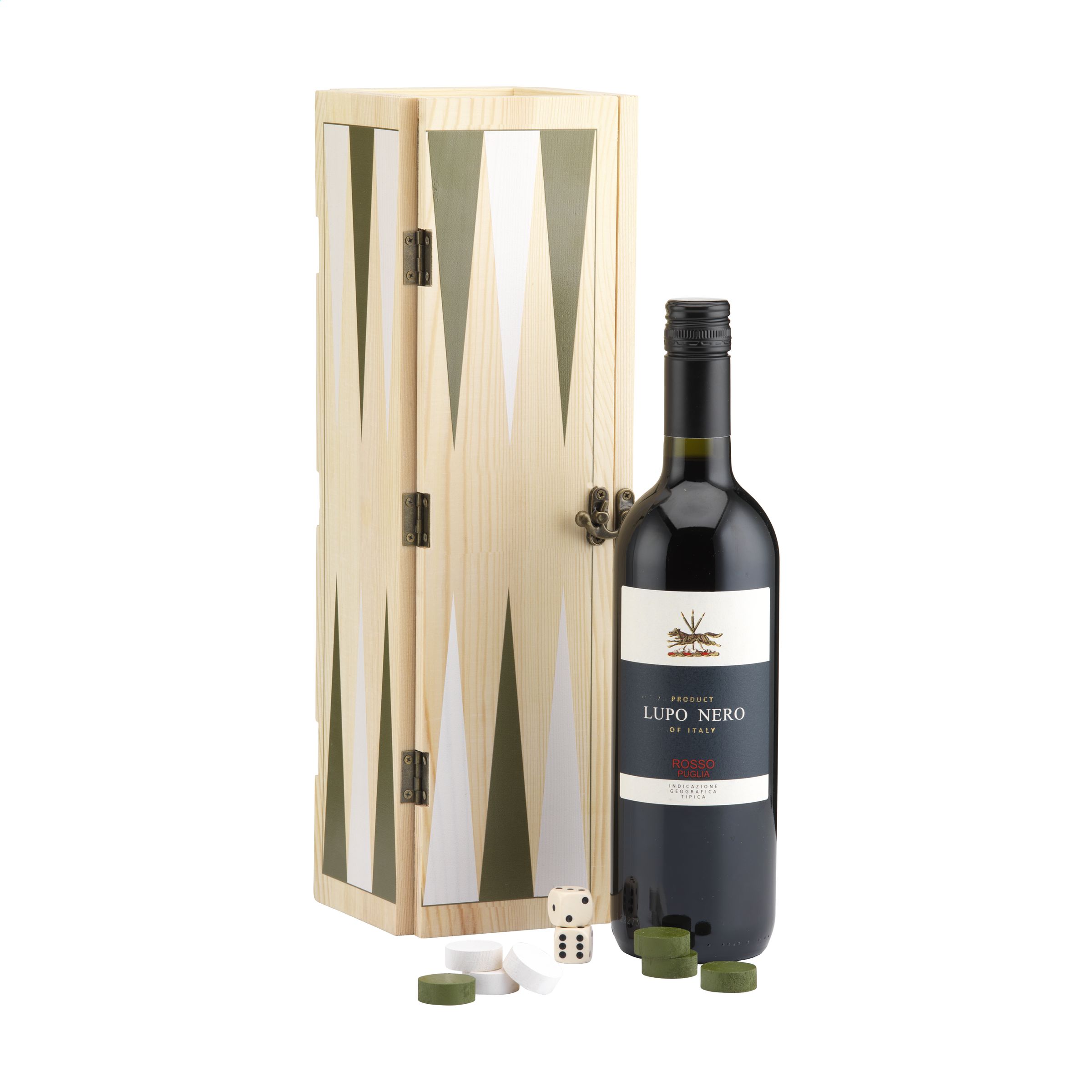 Rackpack Gamebox Backgammon bedrukken met logo