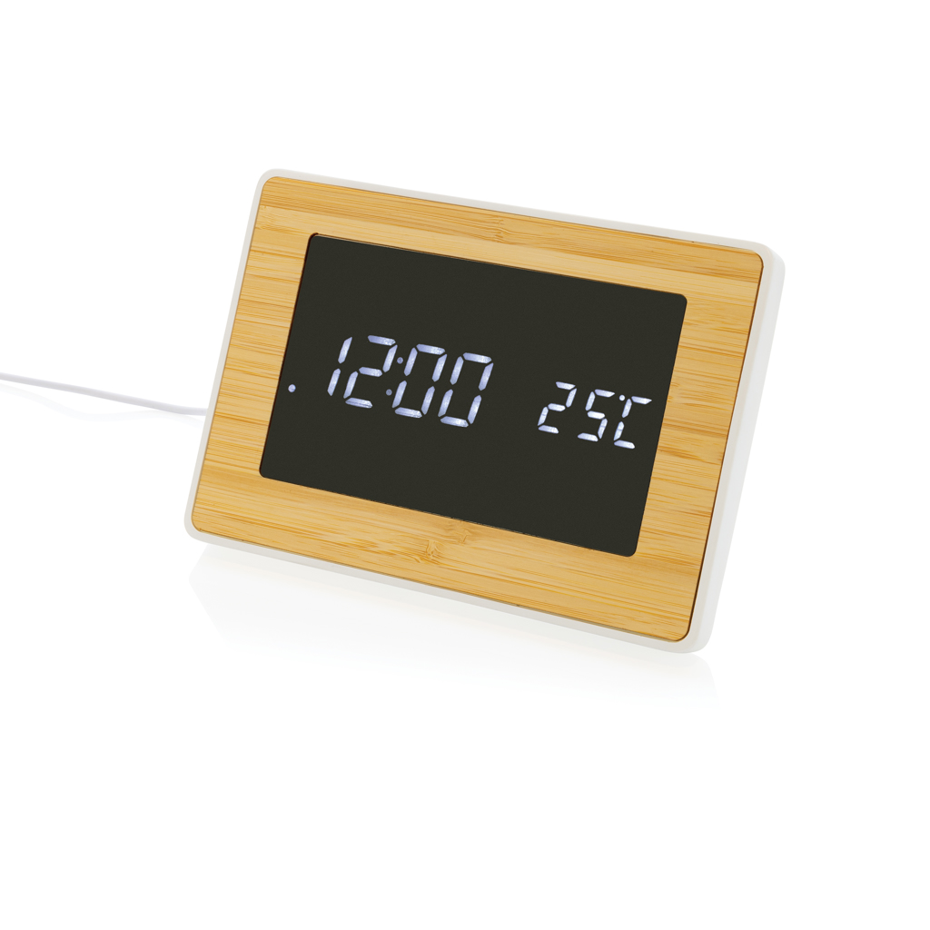 Utah RCS Rplastic FSC®bamboo LED-weerstation bedrukken met logo