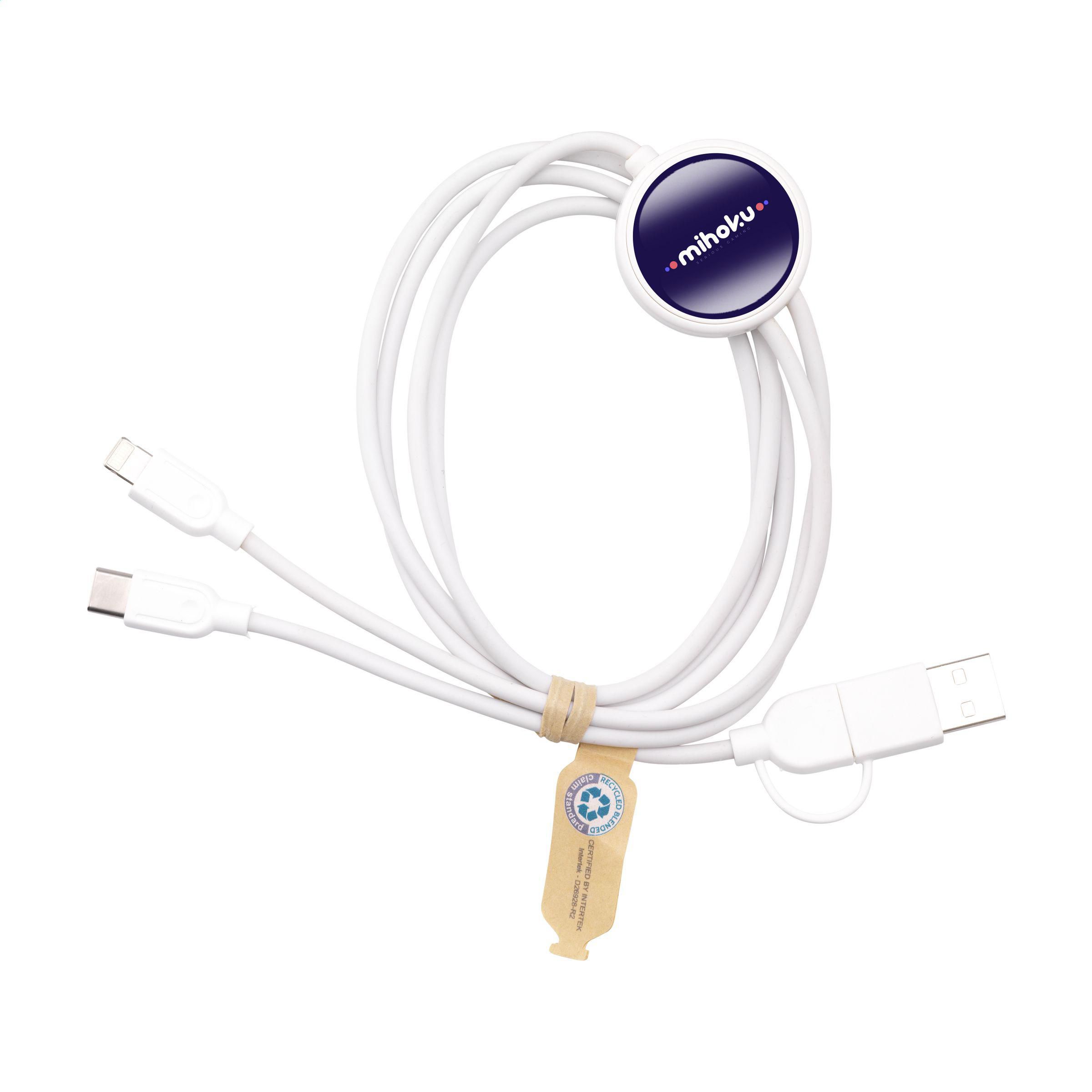Charging Cable RCS Recycled ABS-TPE oplaadkabel bedrukken met logo