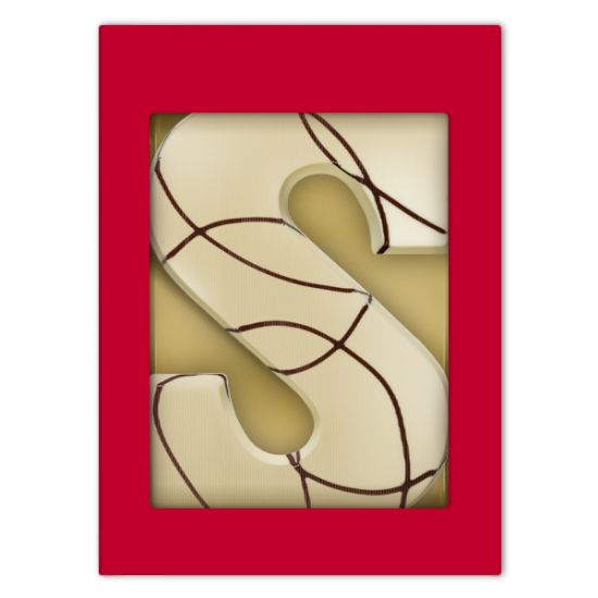 Chocoladeletter Praliné Wit (200 gram) bedrukken met logo