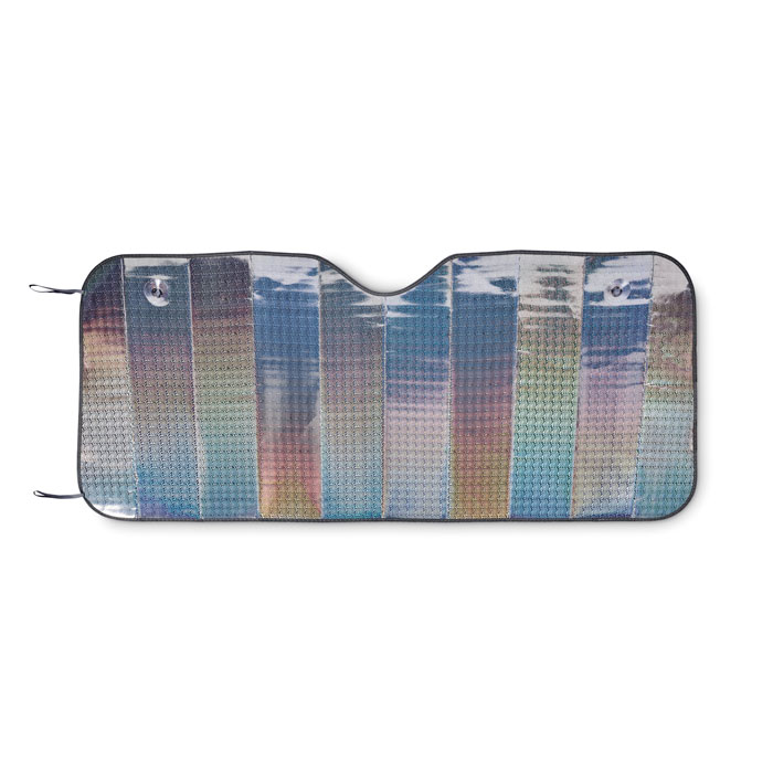 Opvouwbaar zonnescherm bedrukken met logo