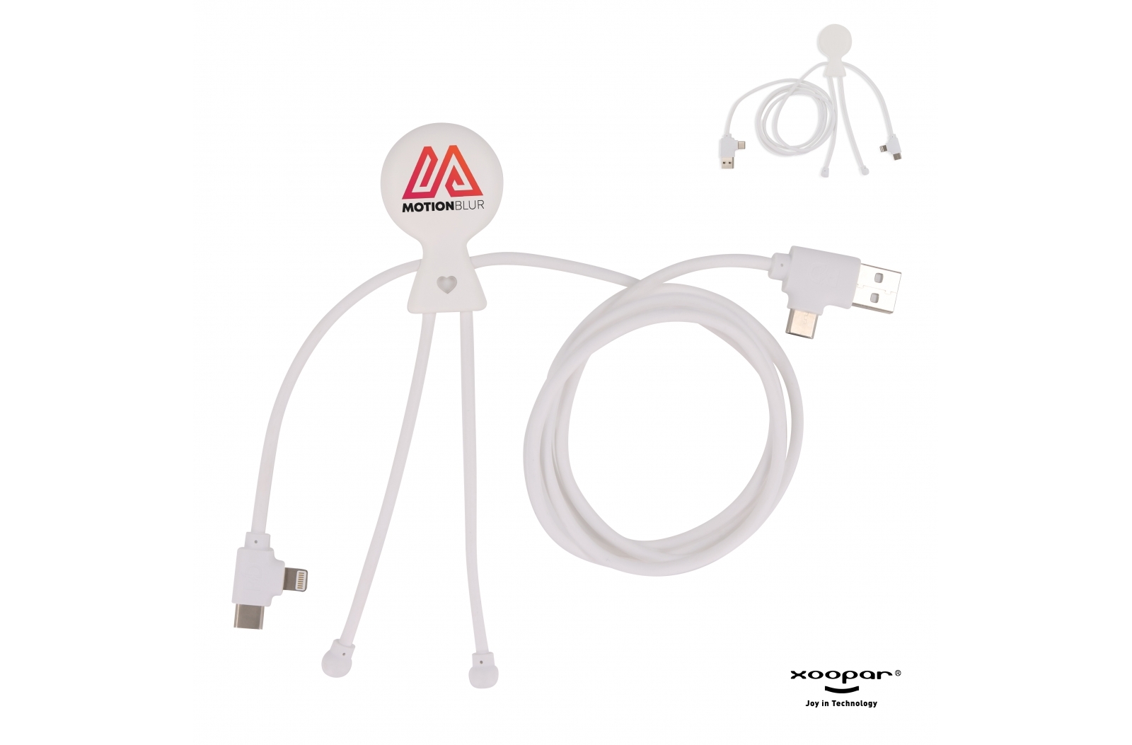 2089 | Xoopar Mr. Bio Long Power Delivery Cable with data transfer bedrukken met logo