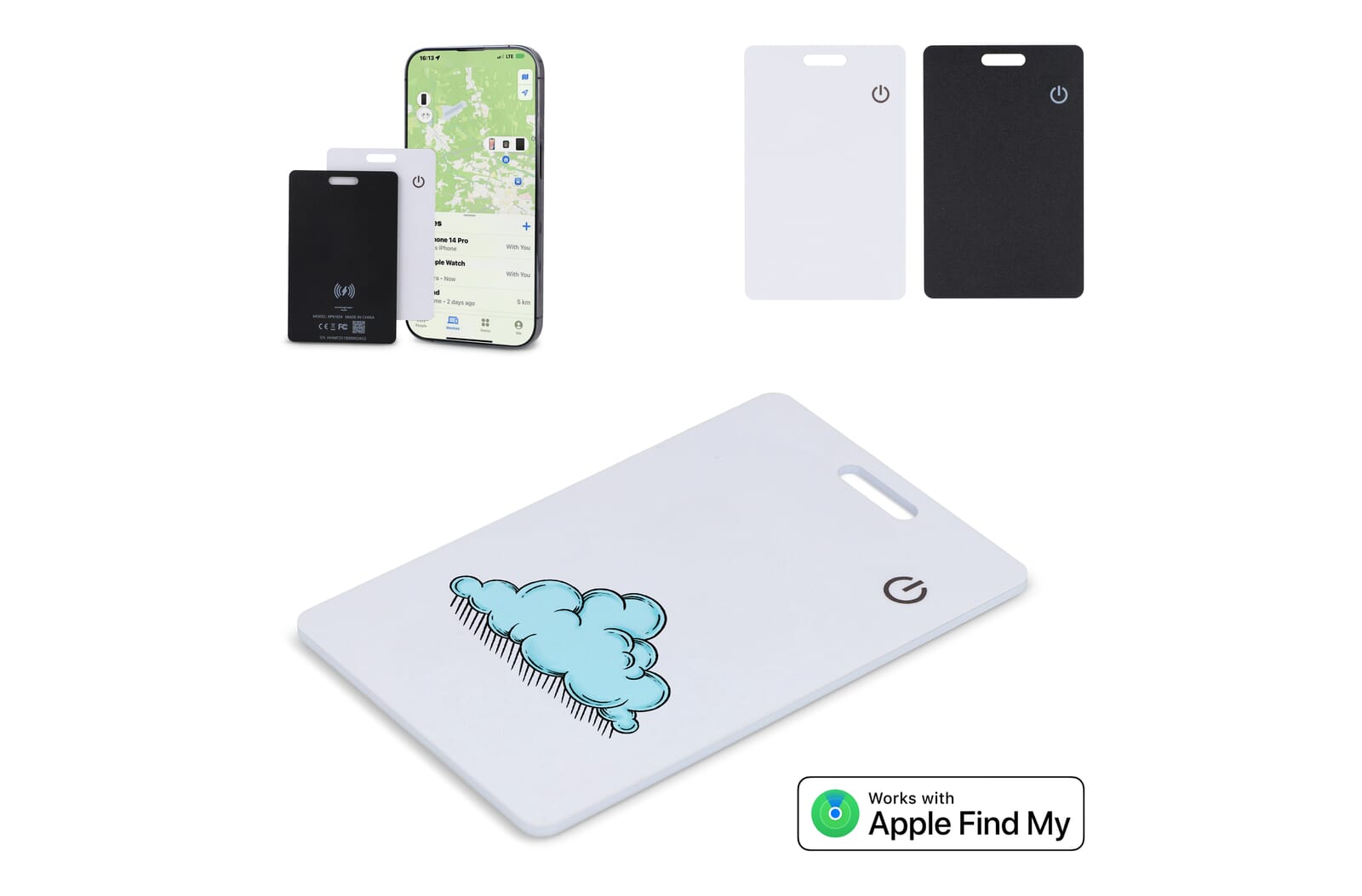 Xoopar ICE-Card Ultradune Tracker Kaart oplaadbaar bedrukken met logo