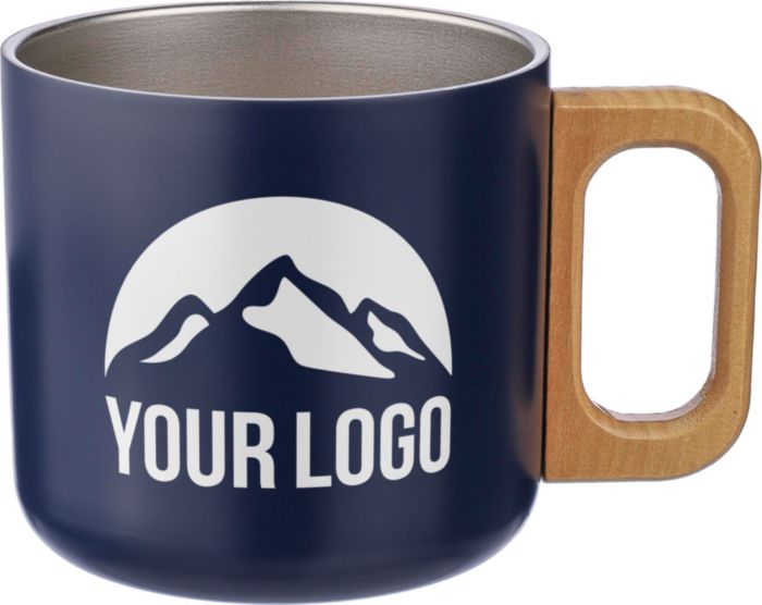 Gerecycled roestvrijstalen dubbelwandige beker 400 ml Dwight bedrukken met logo