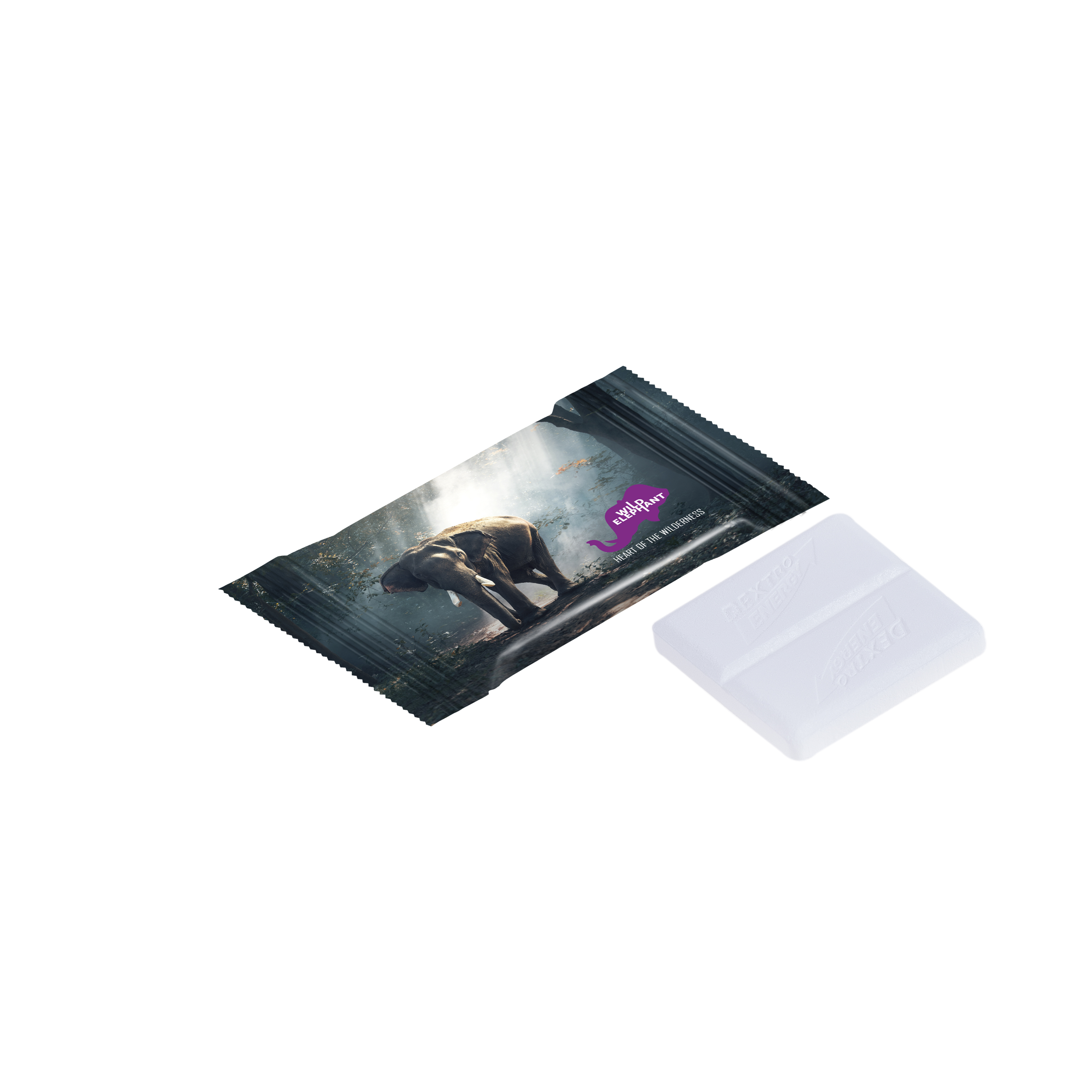 Dextro Energy flowpack bedrukken met logo