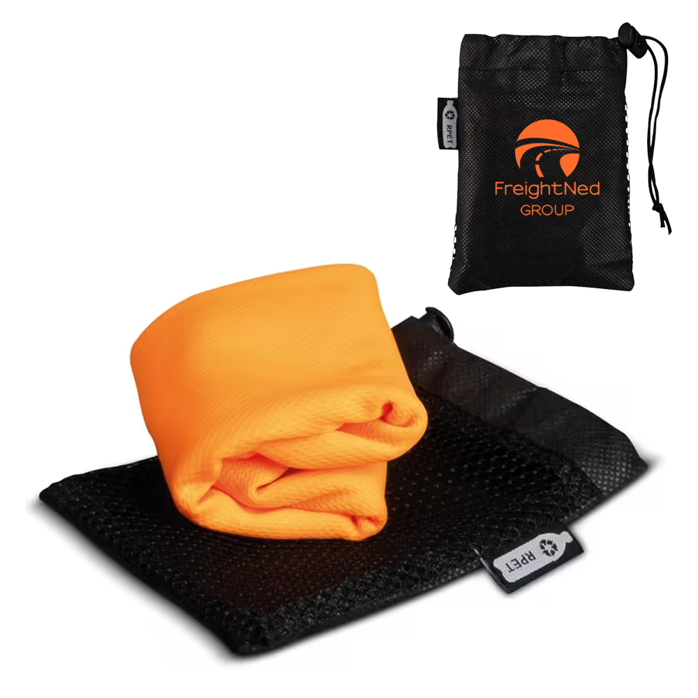 R-PET cooling towel 30x80cm bedrukken met logo