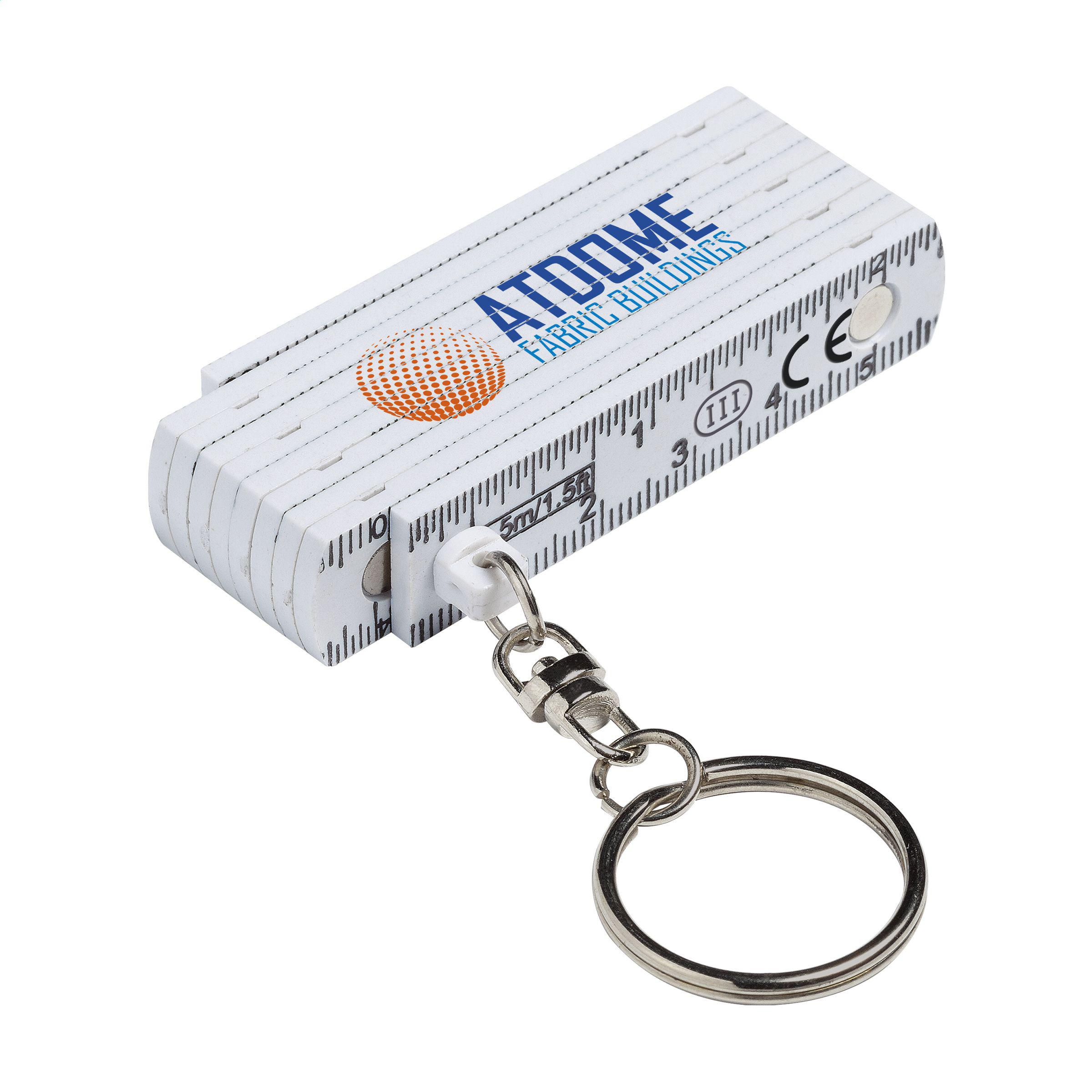 Mini duimstok sleutelhanger bedrukken met logo