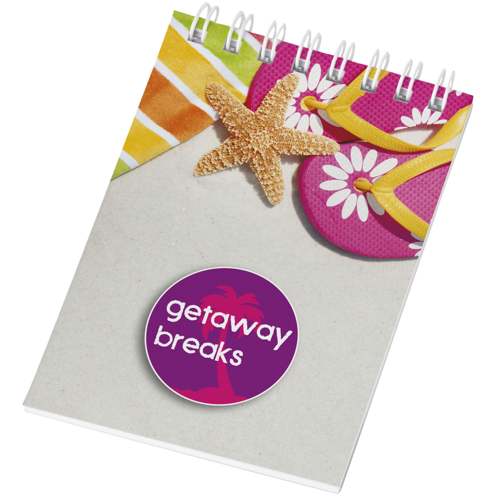 Desk-Mate® A7 spiraal notitieboek bedrukken met logo
