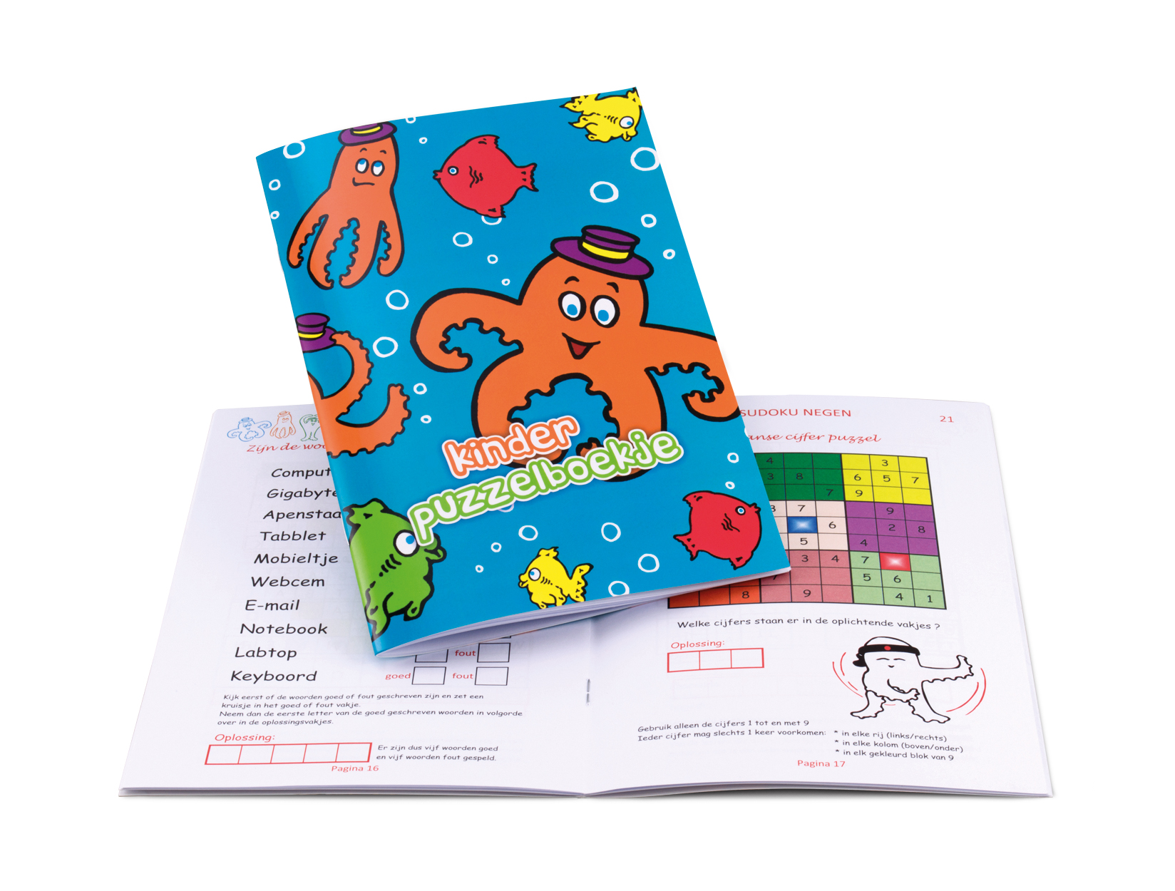 Puzzelboek voor kinderen bedrukken met logo