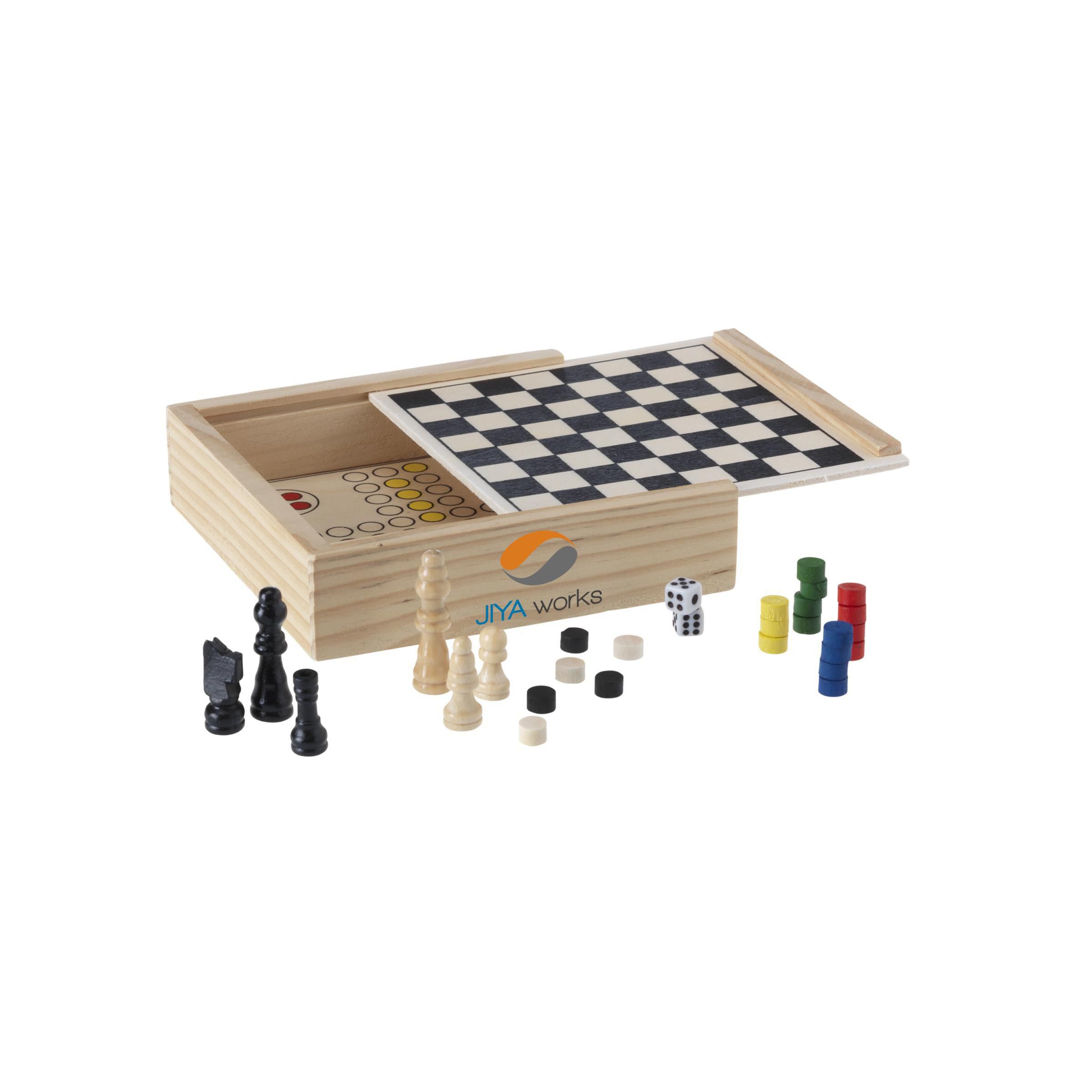 WoodGame 5-in-1 spel bedrukken met logo