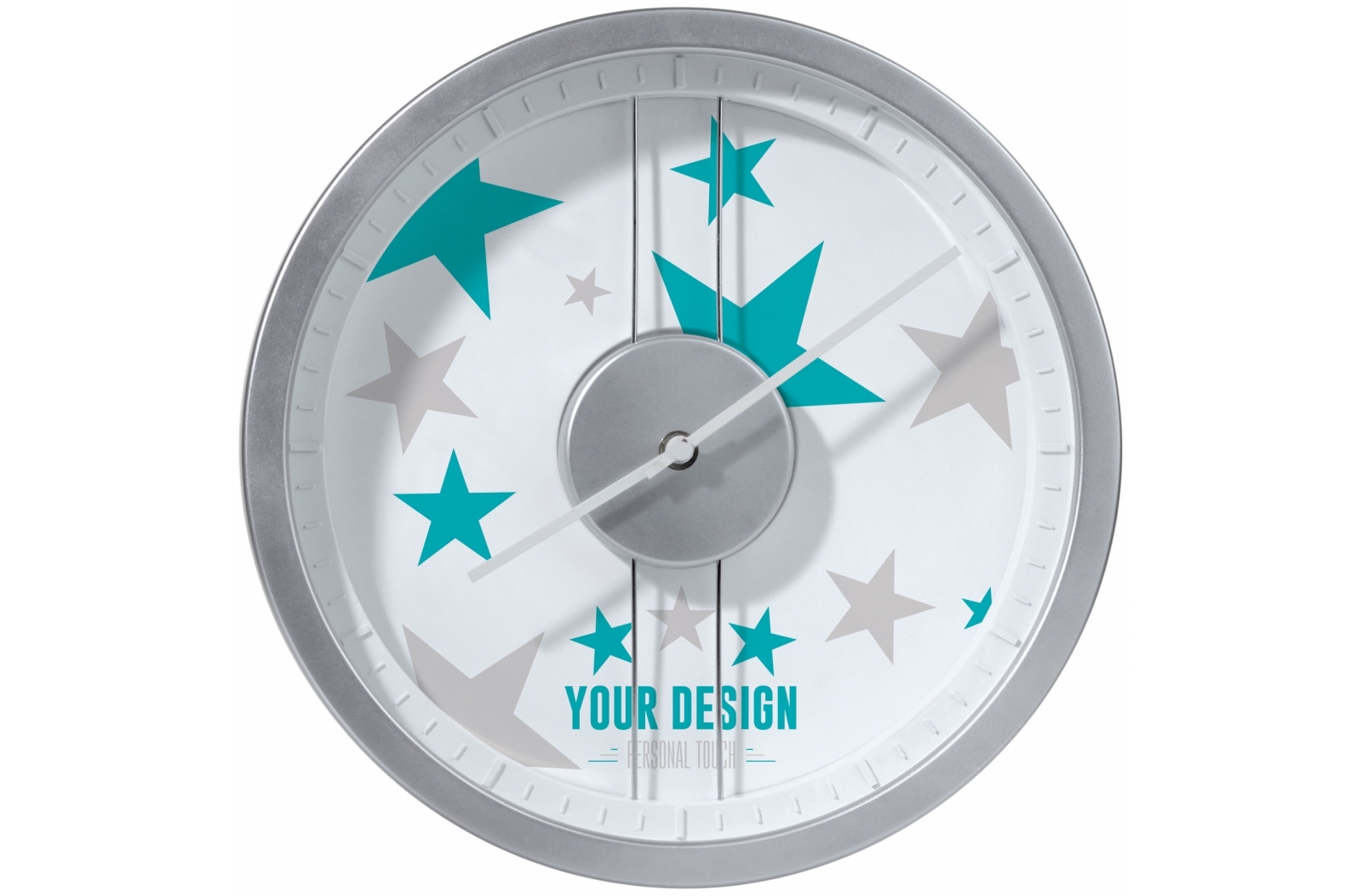 Wandklok met bedrukte wijzerplaat (30 cm) bedrukken met logo