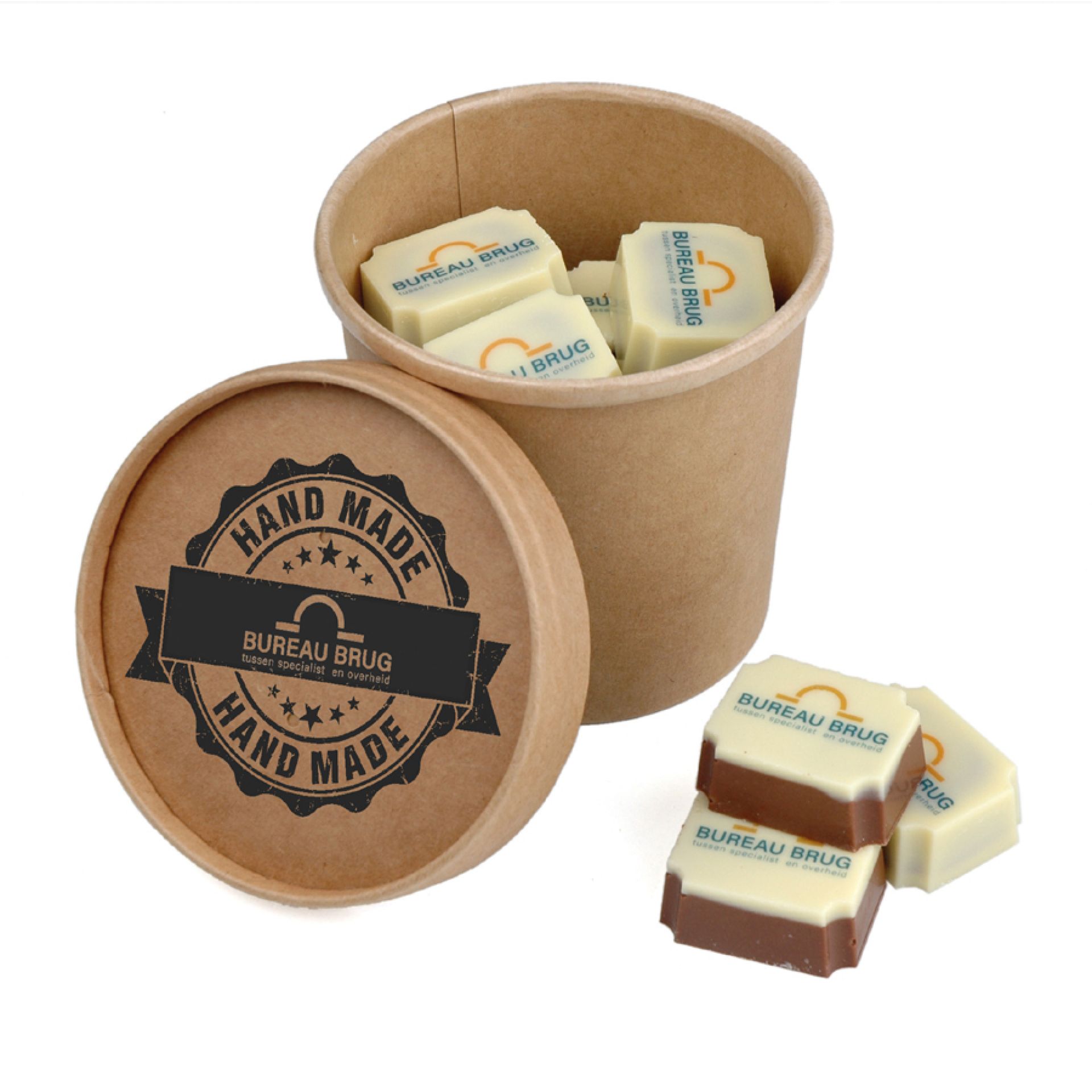 Bio Snoepbeker 12 logobonbons bedrukken met logo