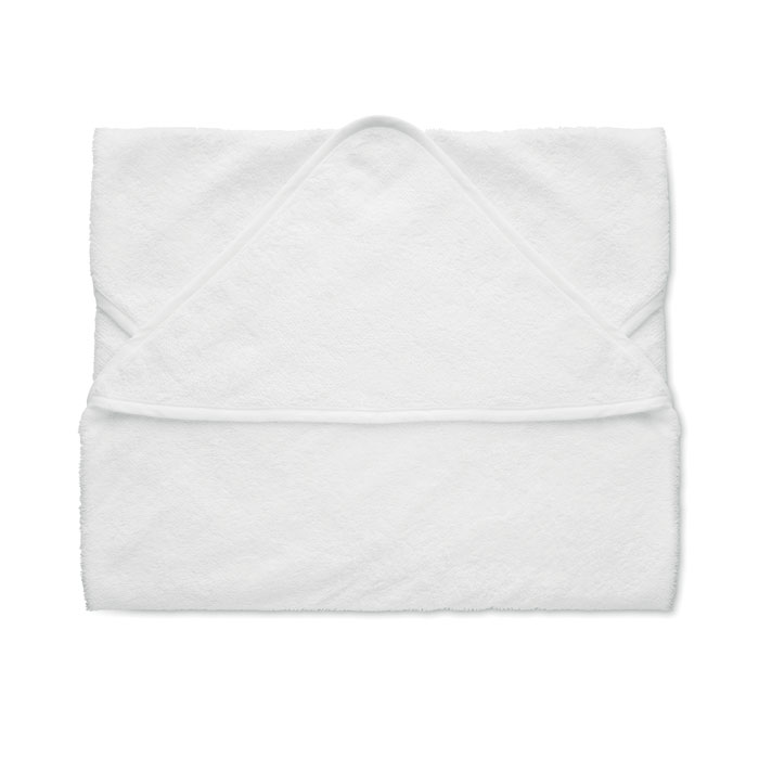 Maili Katoenen babyhanddoek met kap bedrukken met logo