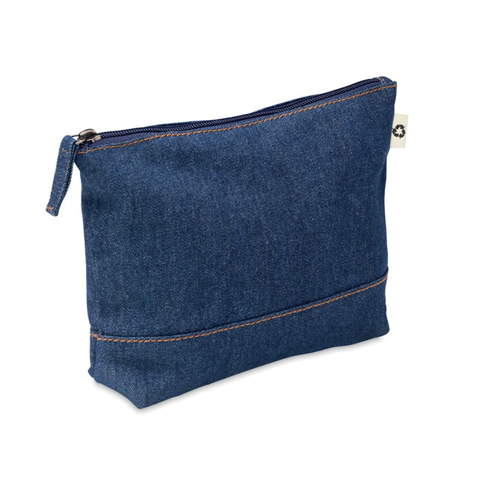 Draso Gerecycled denim toilettasje bedrukken met logo