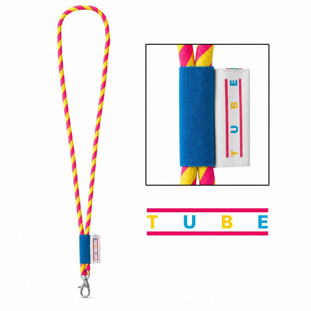 Gedrukt voorbeeld van Lanyard TUBE Long (Ø 7 mm) bedrukken met logo
