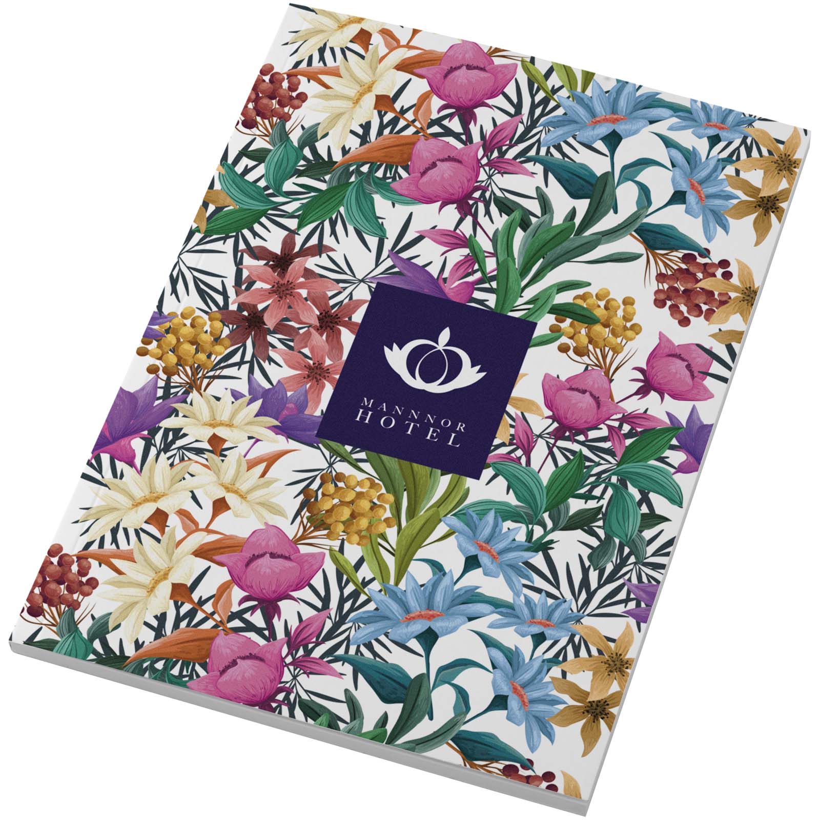 Novella Austen A5 notitieboek met zachte cover, 50 vellen bedrukken met logo