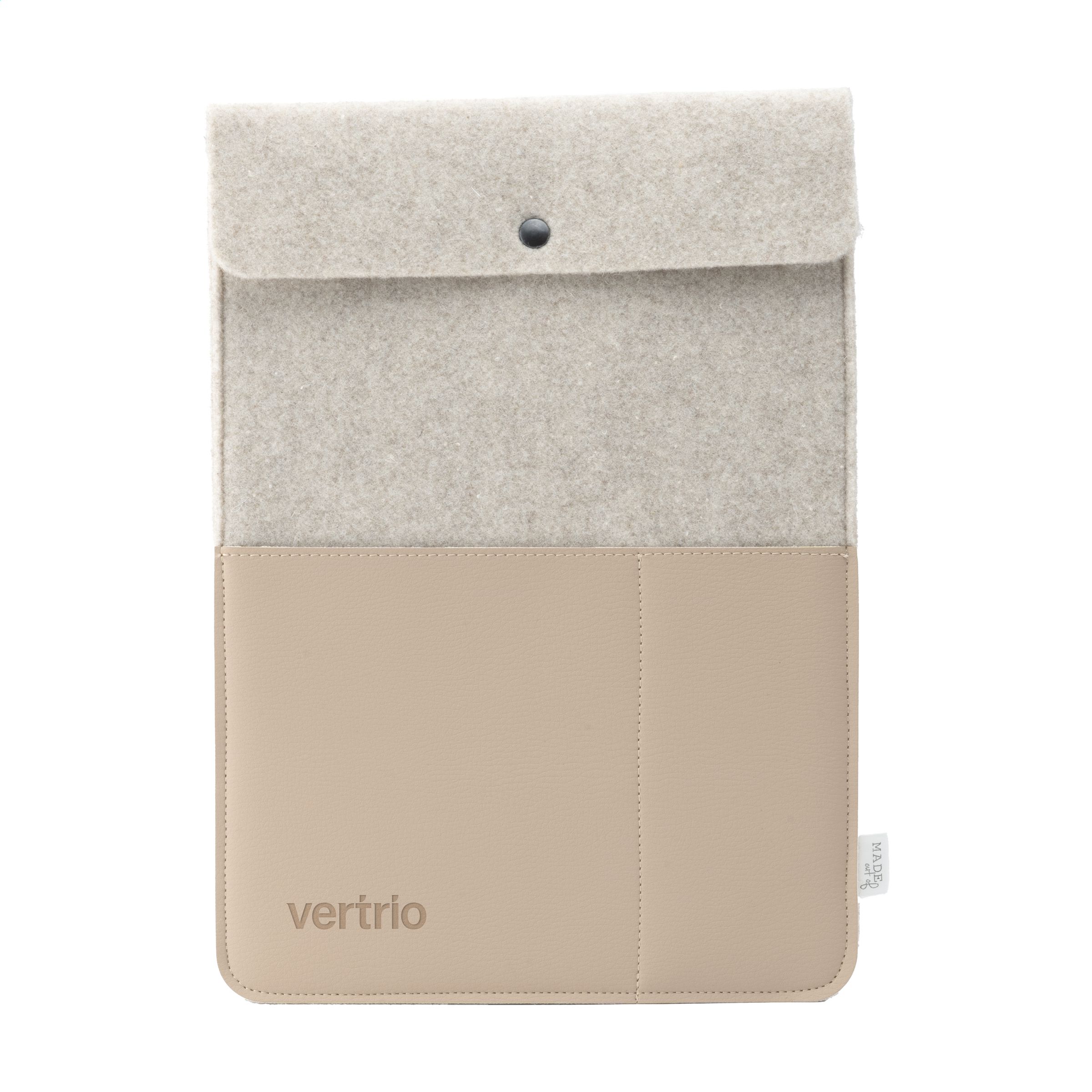 Recycled Felt & Apple Leather Laptop Sleeve Plus 16" bedrukken met logo