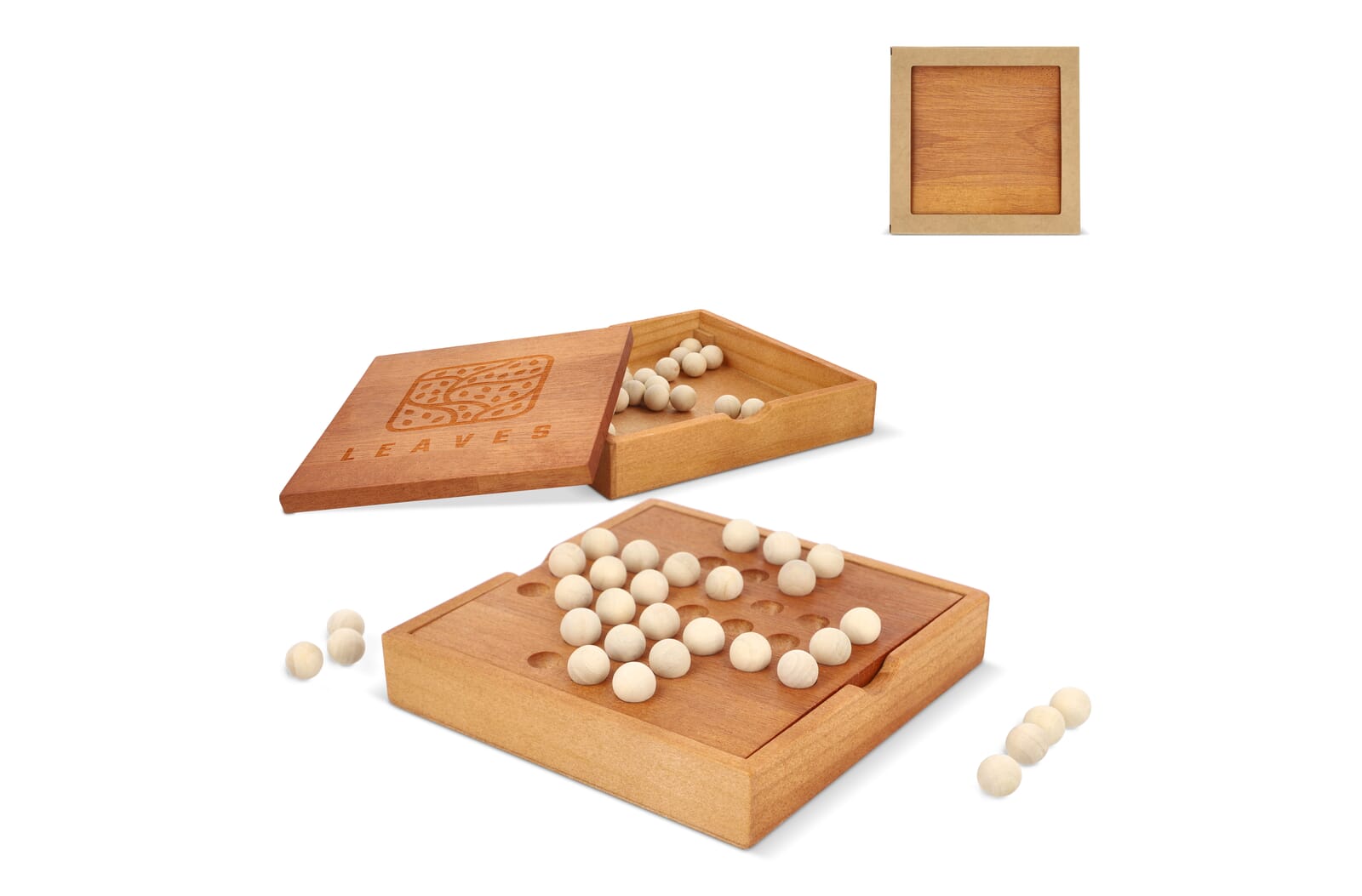 Knikkersolitaire spel bedrukken met logo