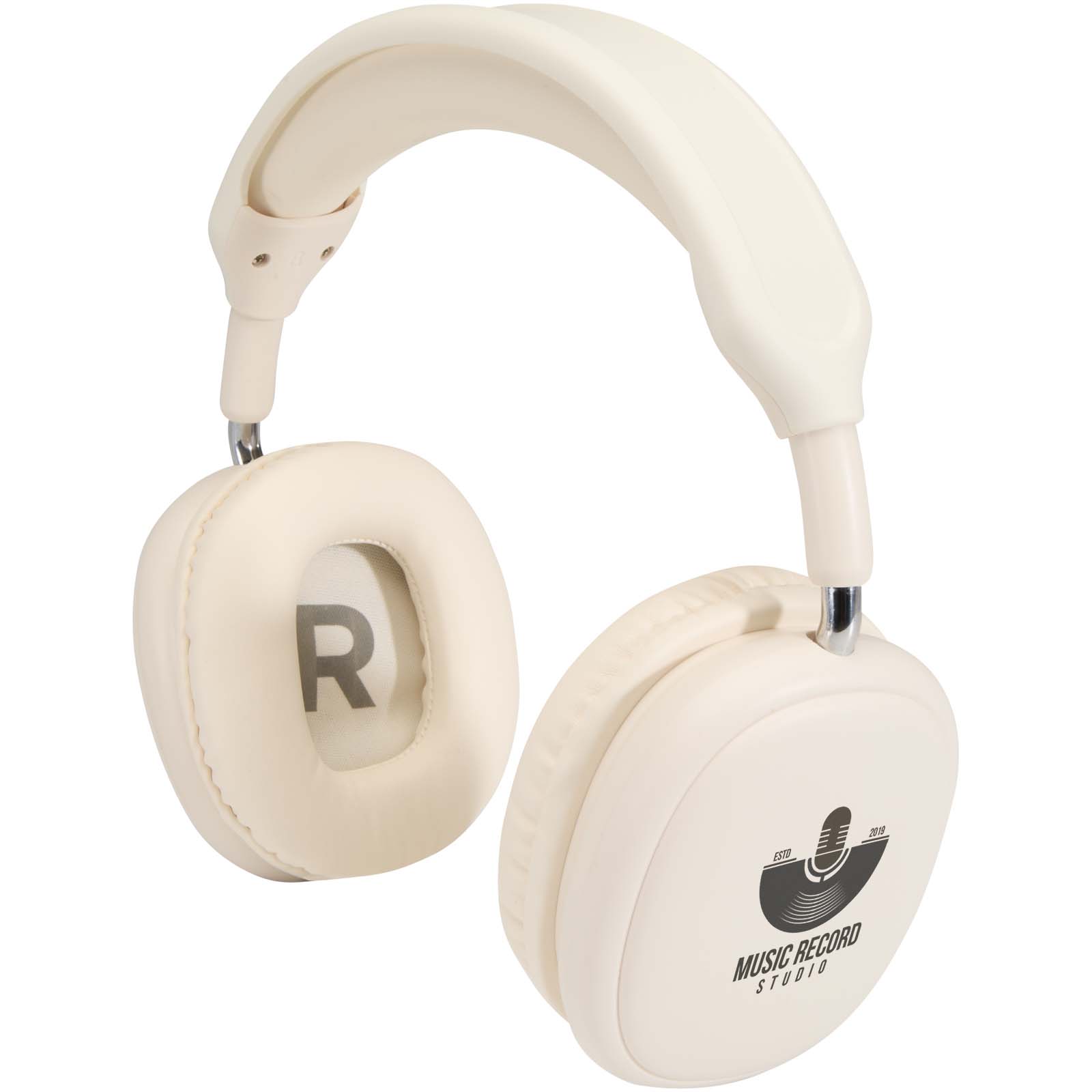 Alzir gerecycleerde plastic draadloze Bluetooth®-hoofdtelefoon over-ear bedrukken met logo