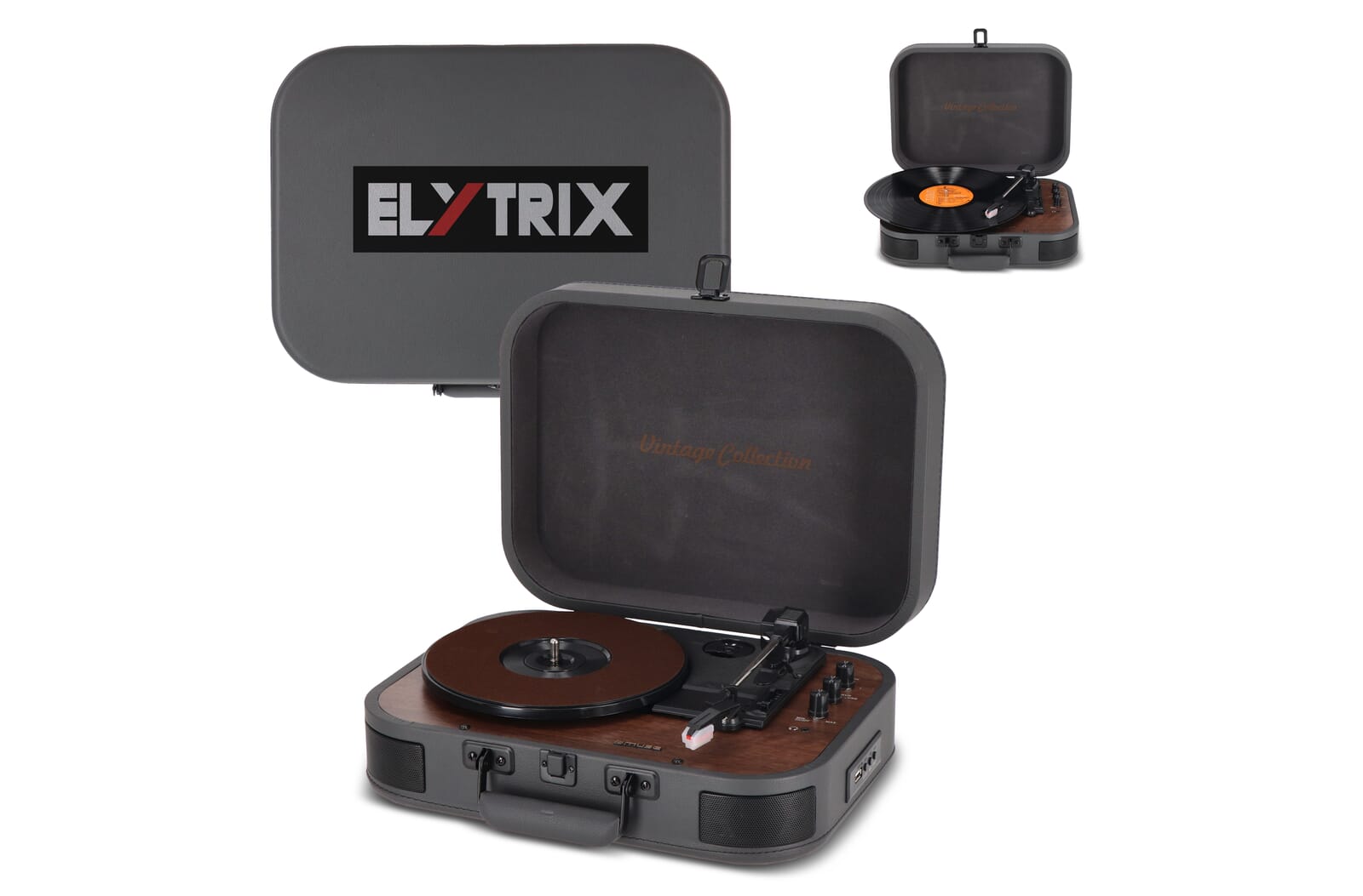 MT-207|Muse Vintage platenspeler met BT-out bedrukken met logo