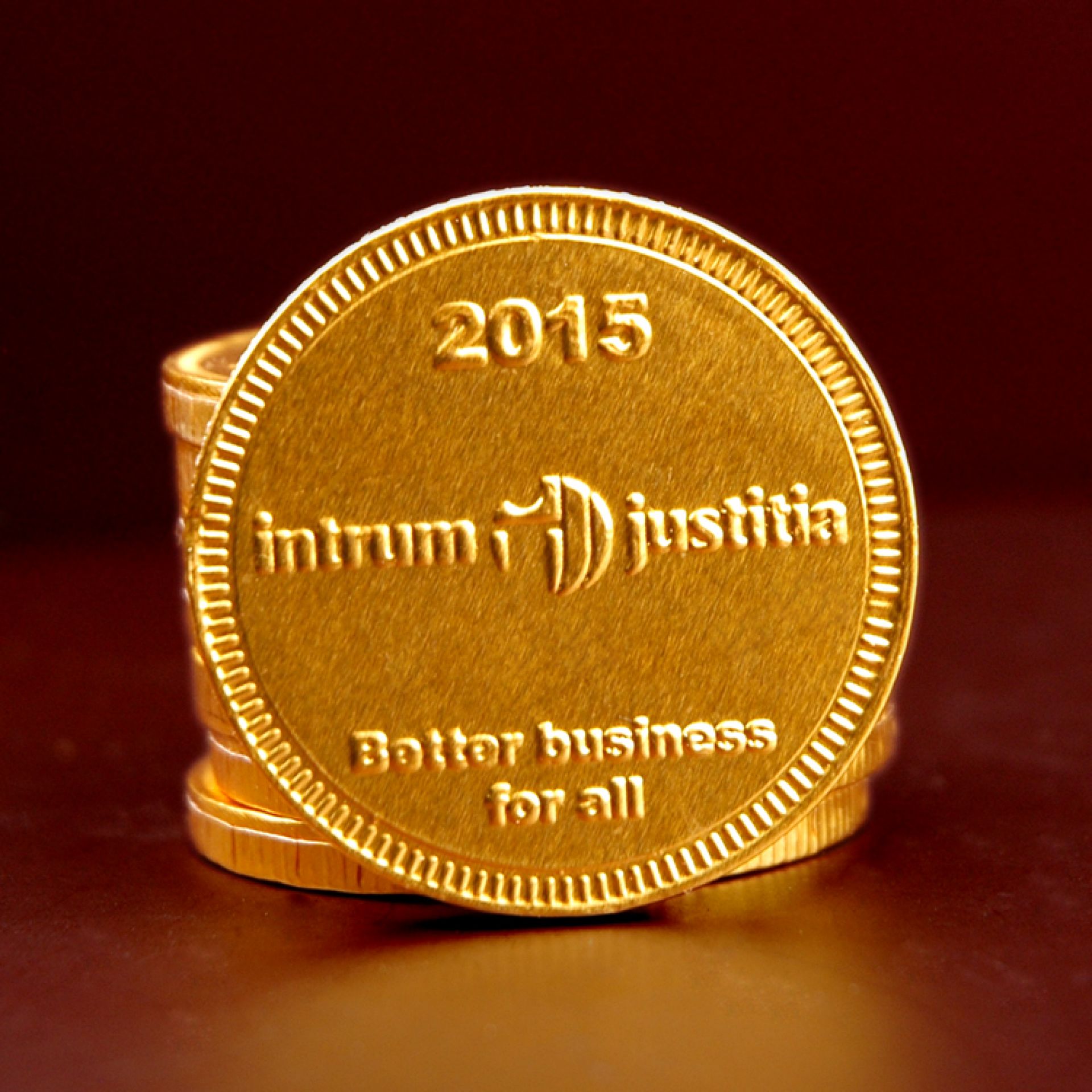 Chocolade munt met logo (3,8 cm) bedrukken met logo