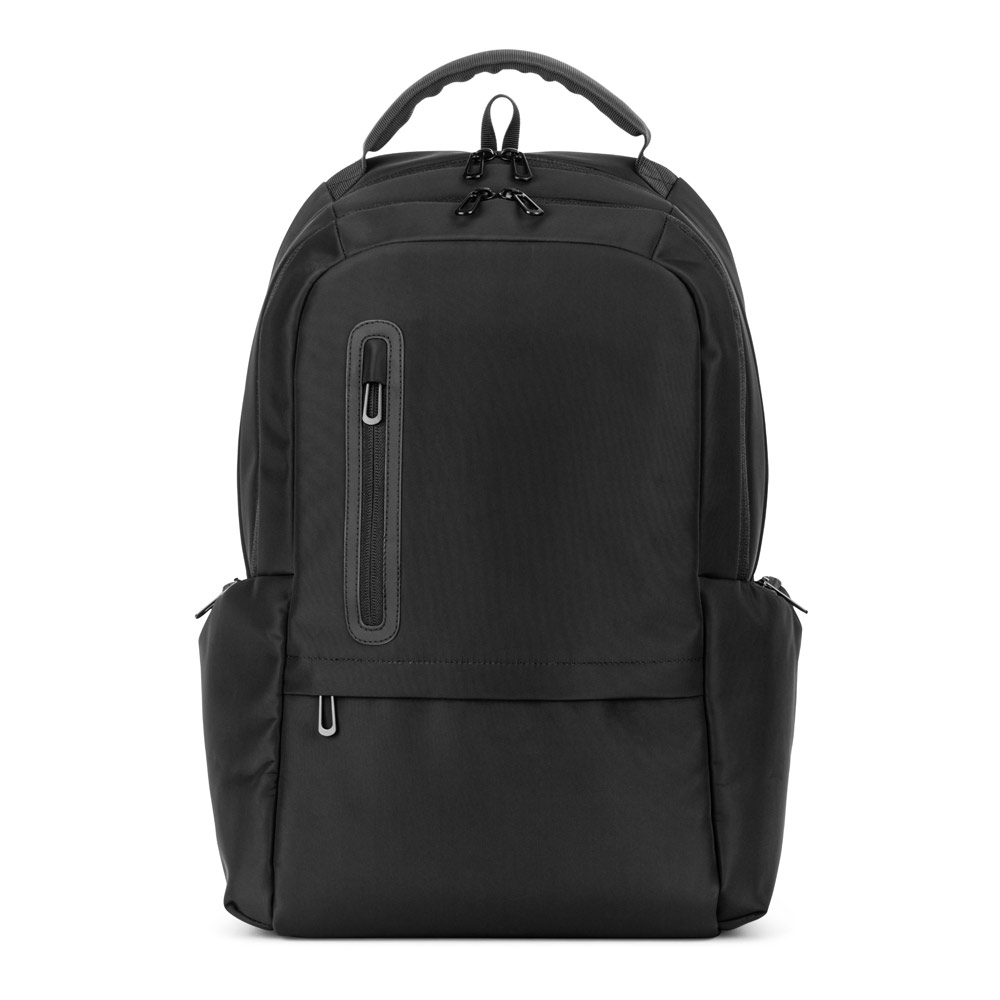 BOSTON SOLID. Laptoprugzak (17 inch) van 150D nylon met 2 gevoerde compartimenten bedrukken met logo