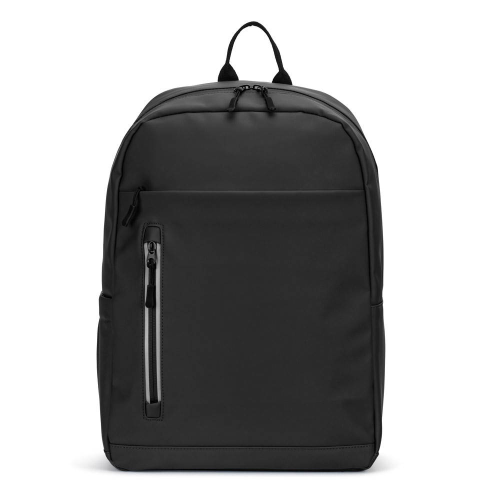 NOUMEA. Laptoprugzak (16 inch) van PU, met waterbestendige ritsen bedrukken met logo
