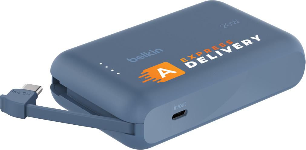 Belkin BoostCharge PowerBank 10K Integrated Cable bedrukken met logo