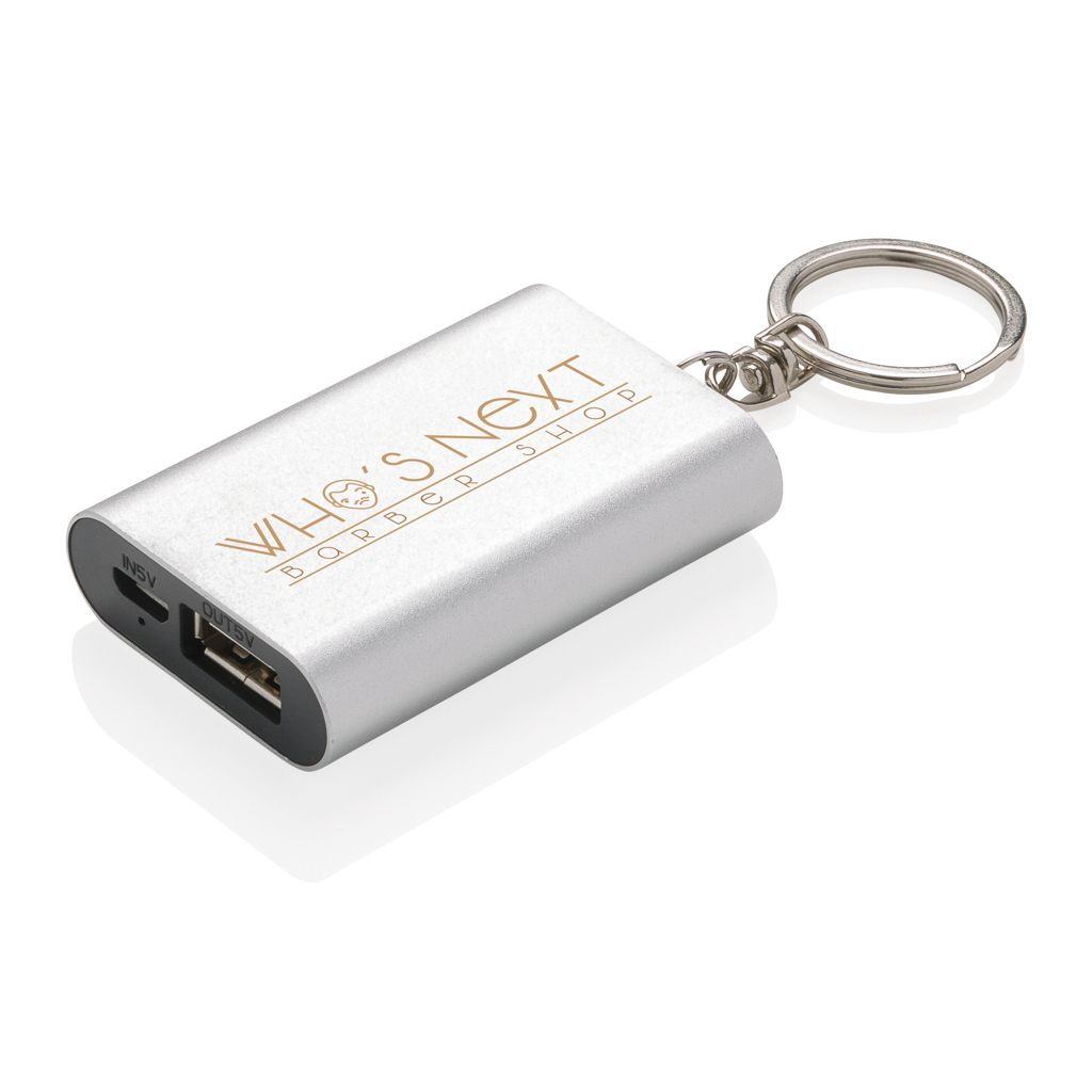 PowerKey sleutelhanger powerbank 1.000 mAh bedrukken met logo