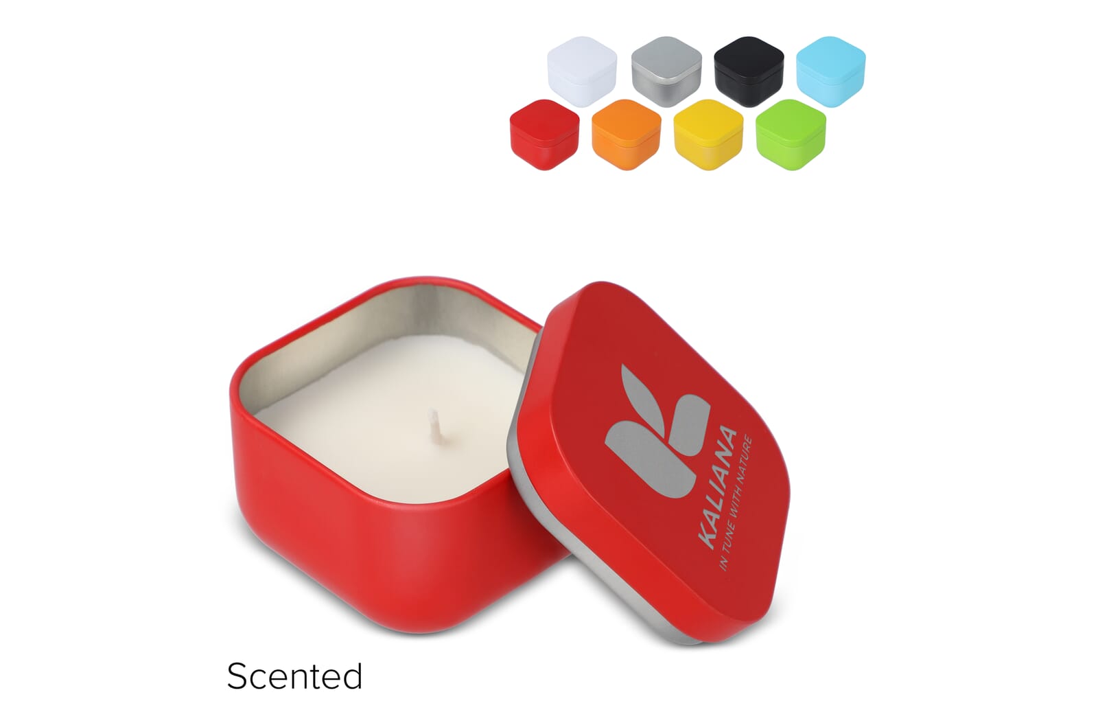 Ananda plantaardige geurkaars in gerecycled blik bedrukken met logo