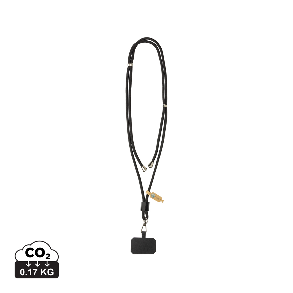 CarryLoop RCS rPET verstelbare lanyard met telefoonhouder bedrukken met logo