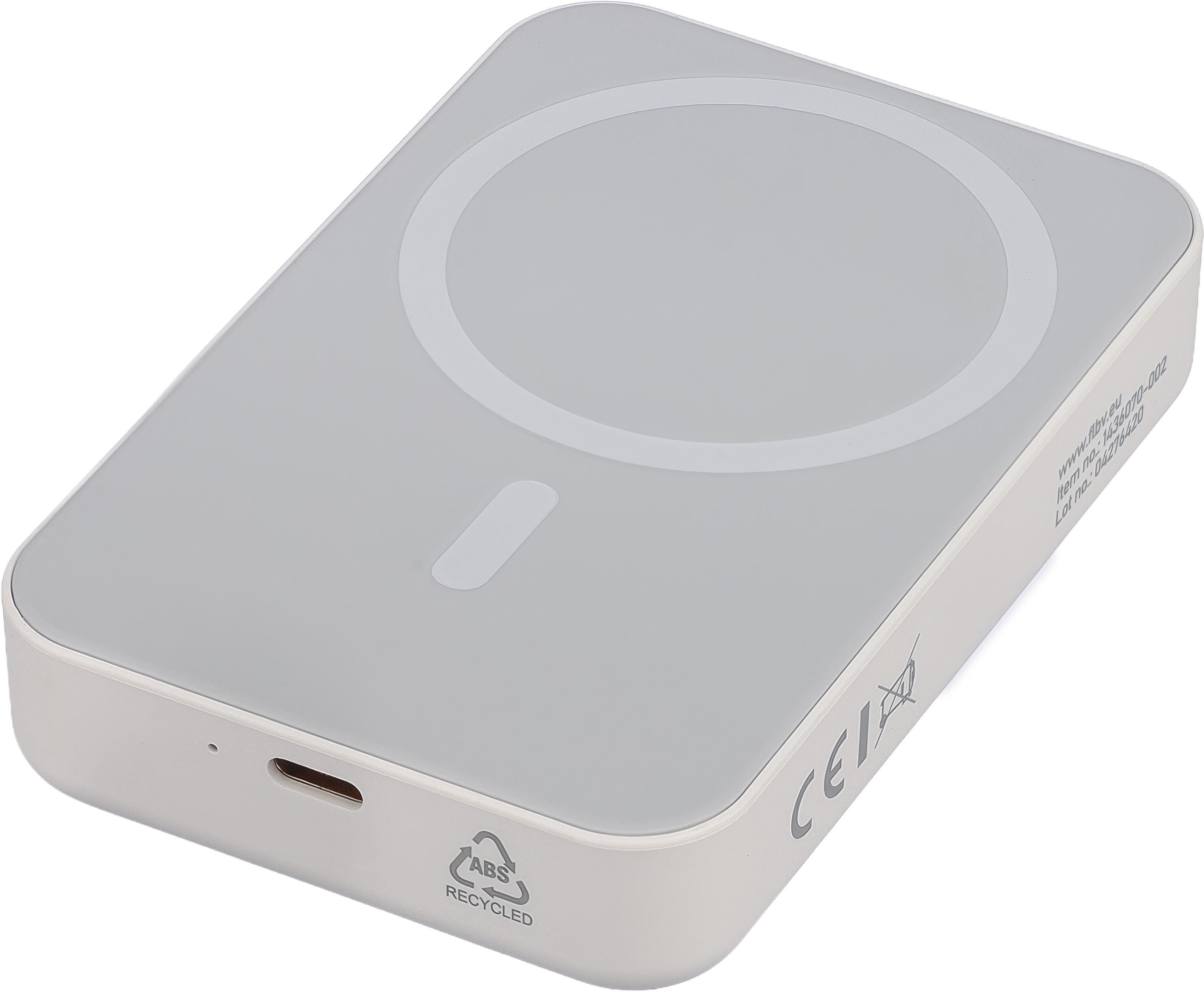 Gerecyclede draadloze oplader powerbank Meno bedrukken met logo