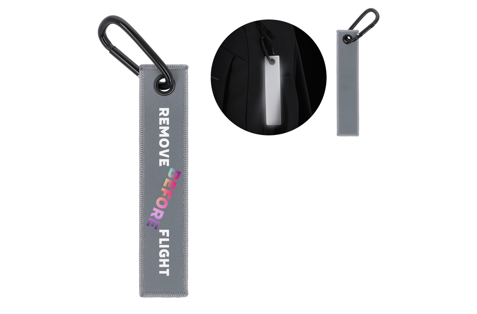 Reflective Flight Tag 30 x 145 cm bedrukken met logo