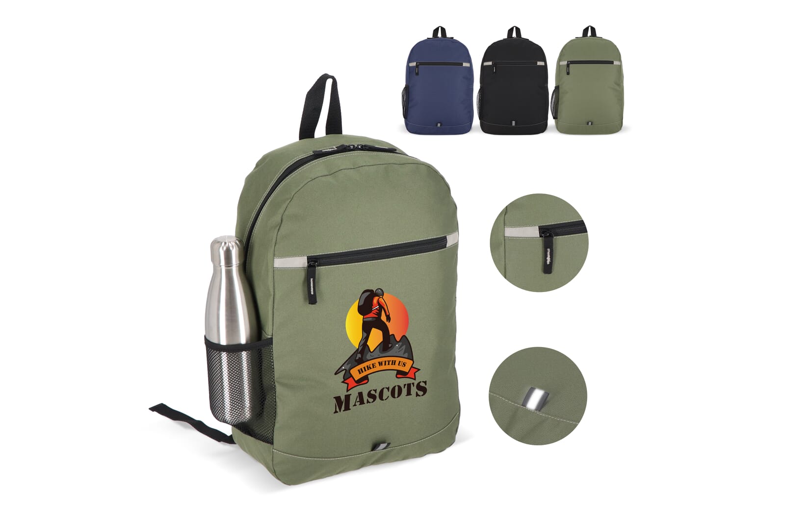 R-PET 600D Nevada rugzak 18L bedrukken met logo