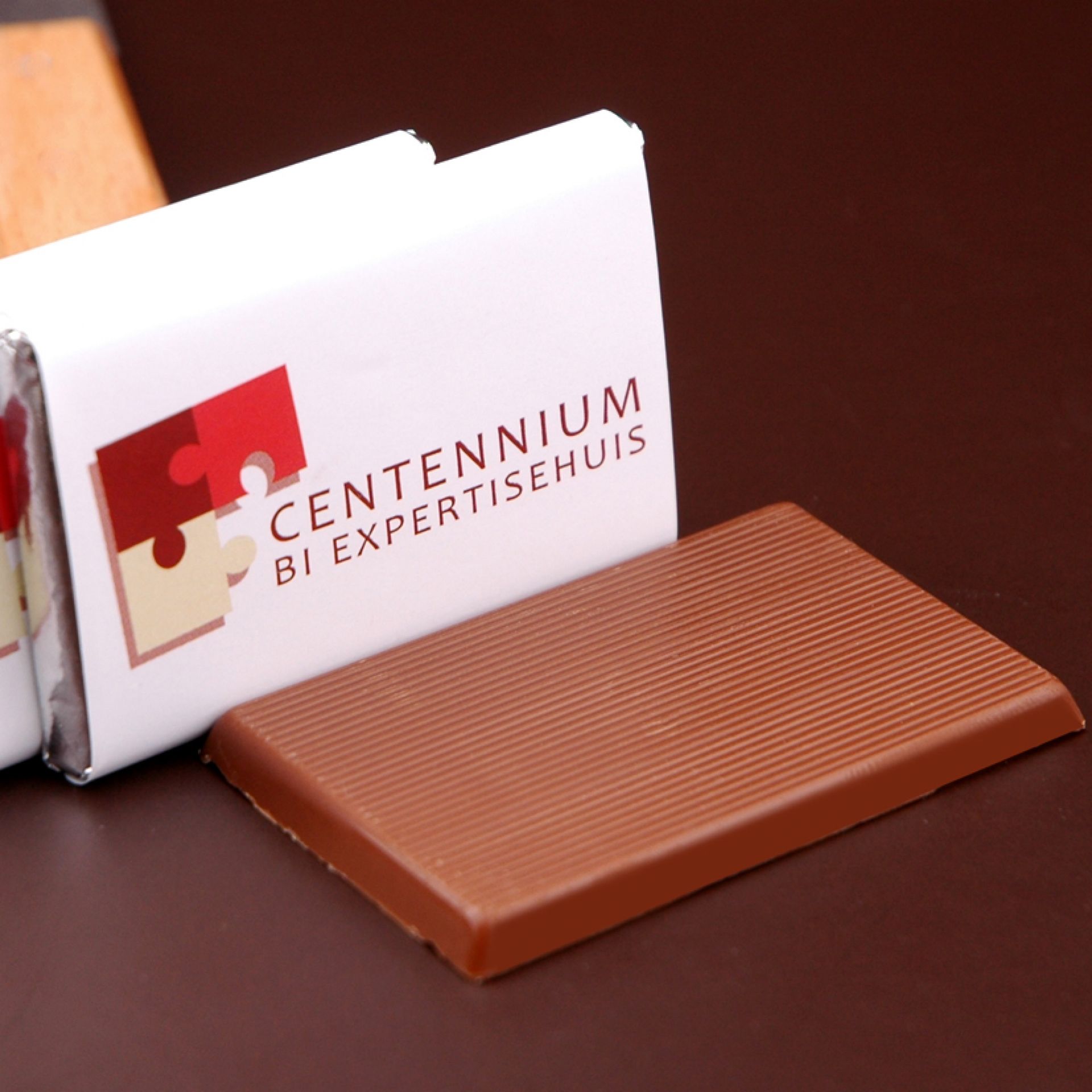 Napolitain chocolaatje (9 gram) bedrukken met logo
