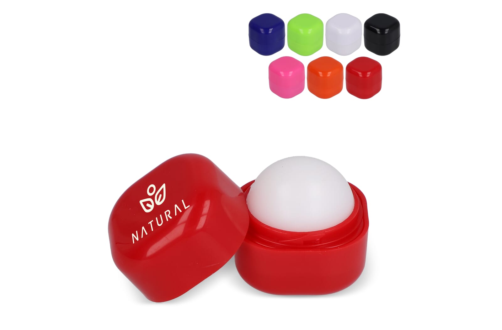 Kubieke lippenbalsem gerecycled ABS bedrukken met logo