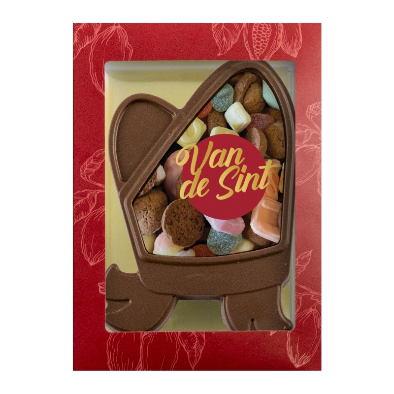 ChocoShape Mijter – Standaard design (175 gram) bedrukken met logo